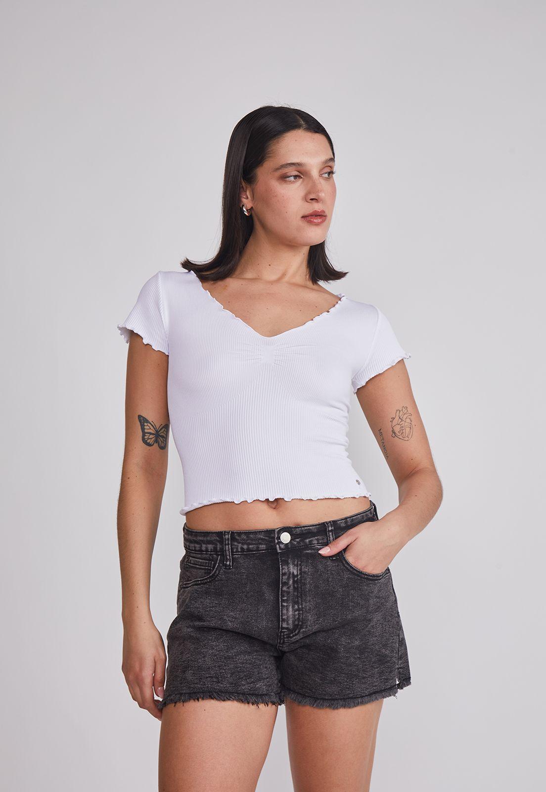 Polera Mujer Rulet Blanco Sioux-0