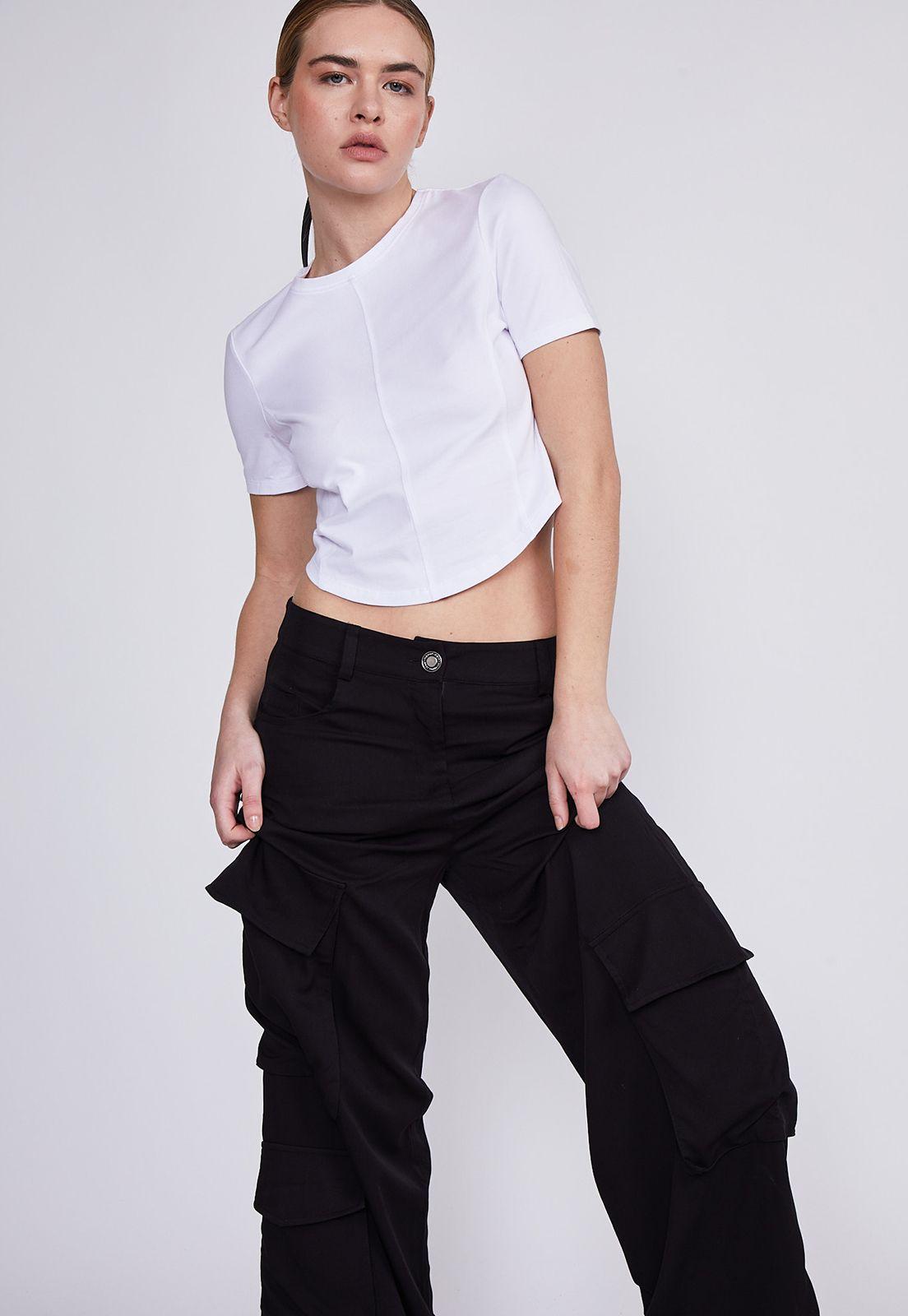 Polera Mujer Blanco Costuras Corset Sioux-3