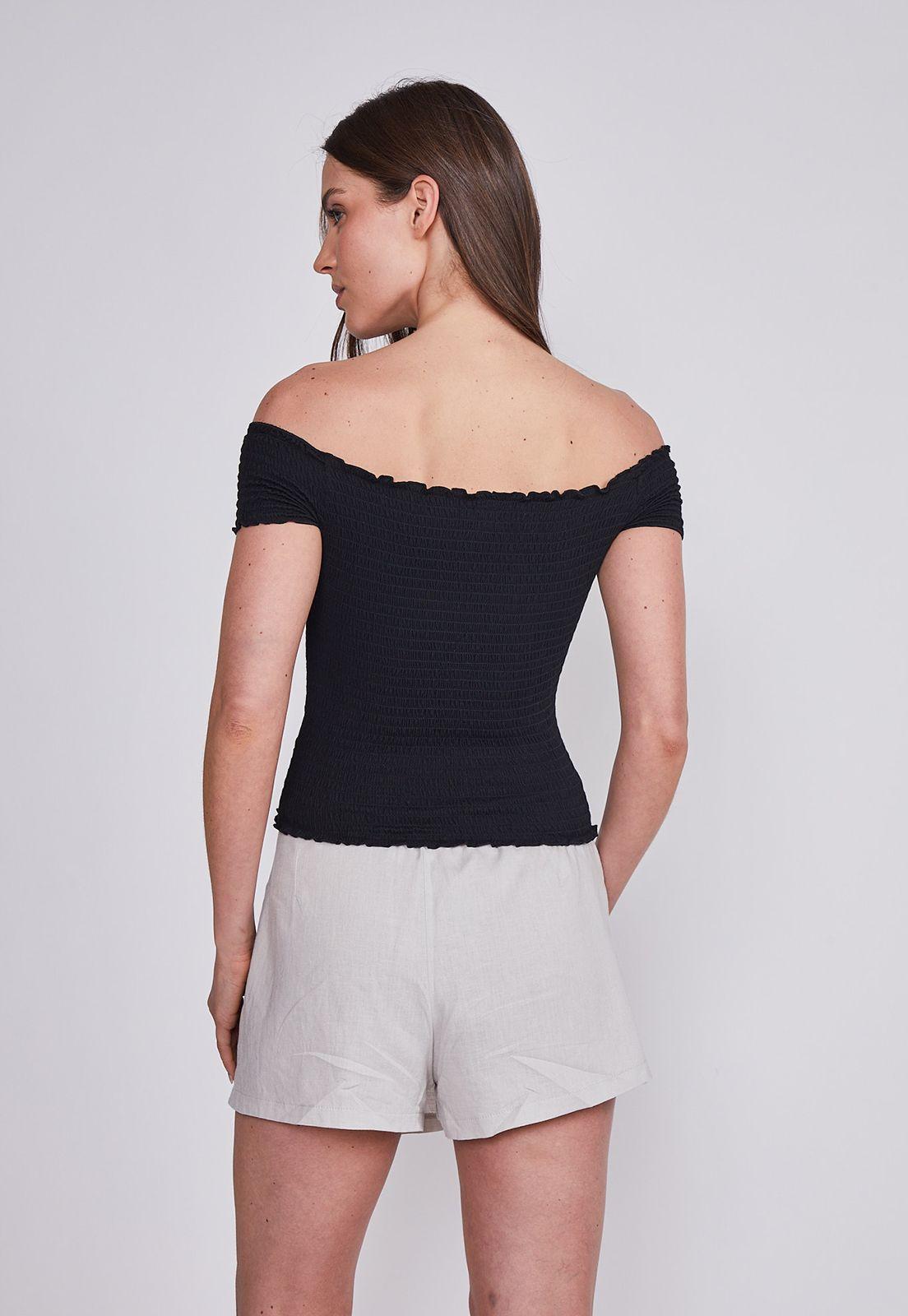 Polera Mujer Negro Panal Sioux-3