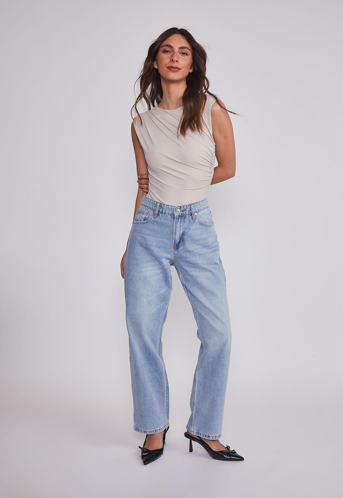 Body Mujer Recogido Cintura Beige Sioux-4