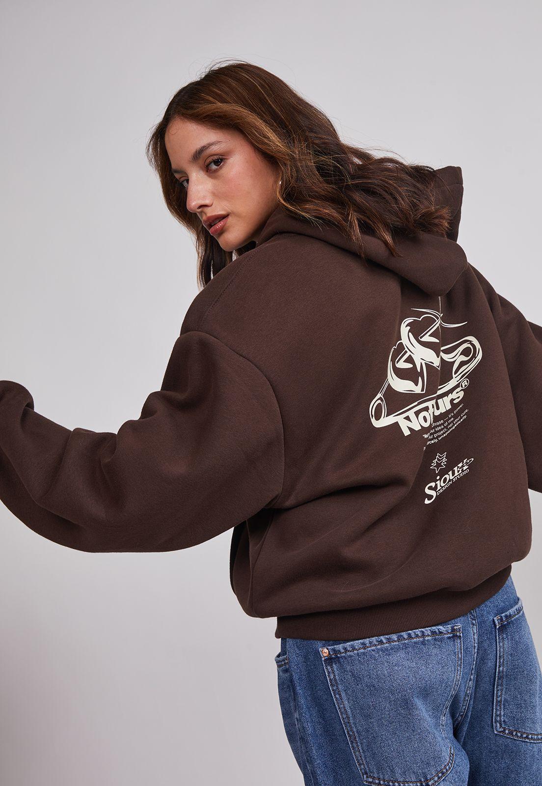 Polerón Mujer Estampado B&N Café Sioux-4