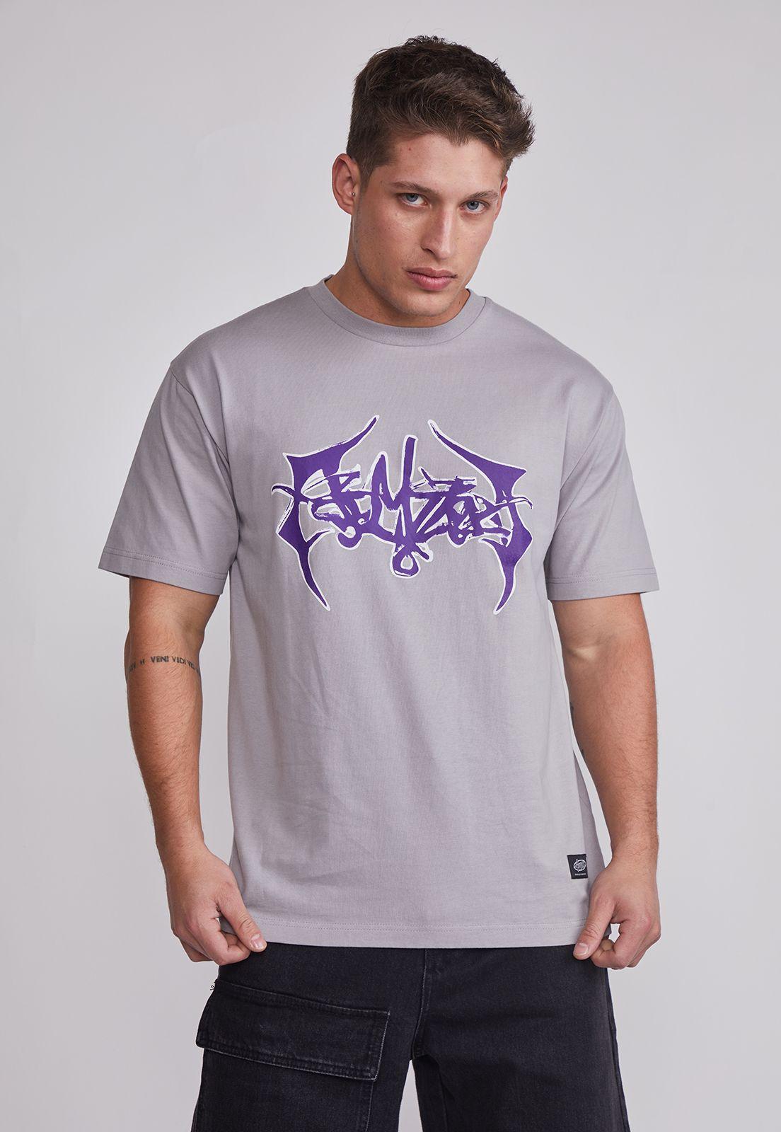 Polera Hombre Print Death Gris Sioux-0