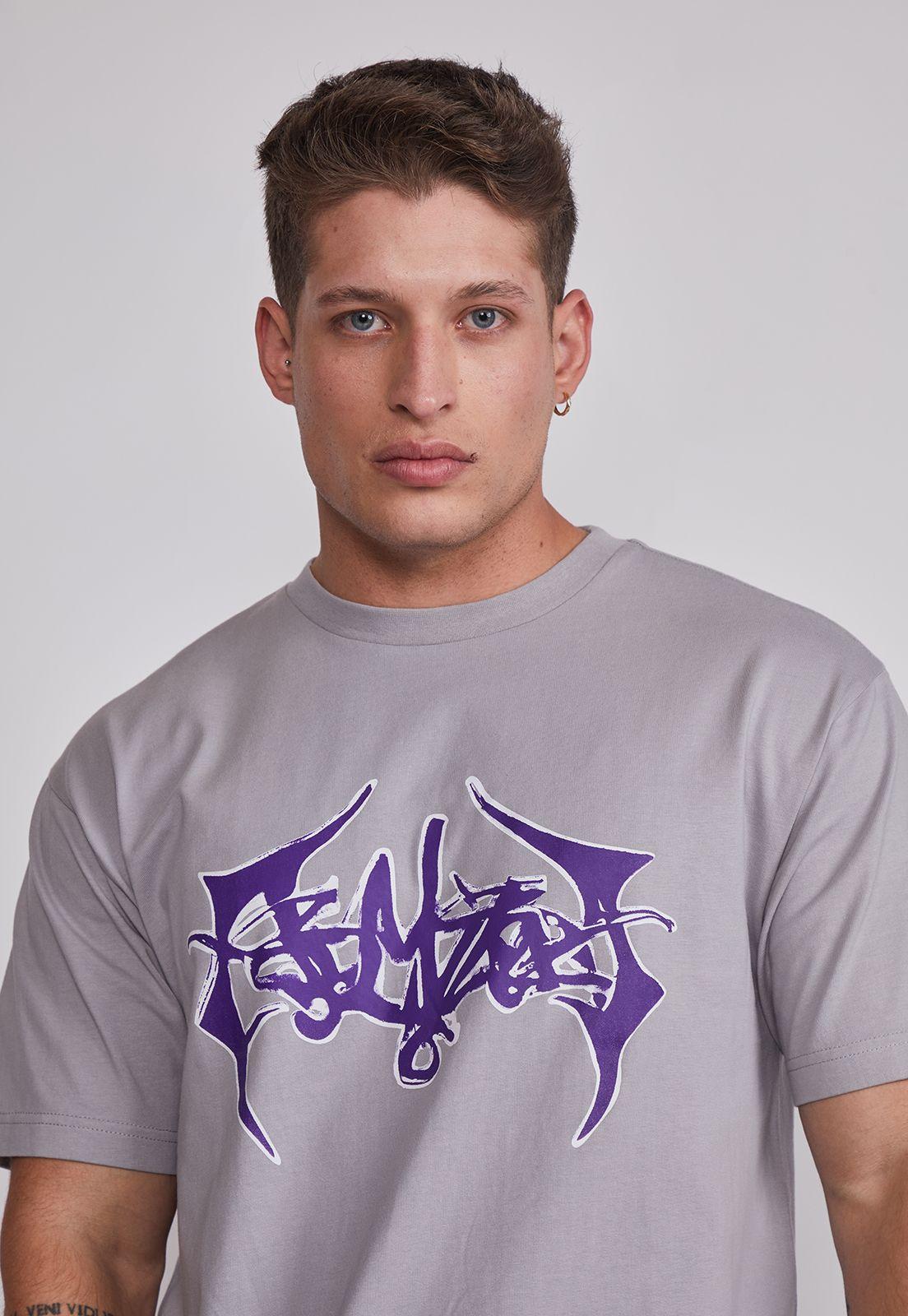 Polera Hombre Print Death Gris Sioux-2