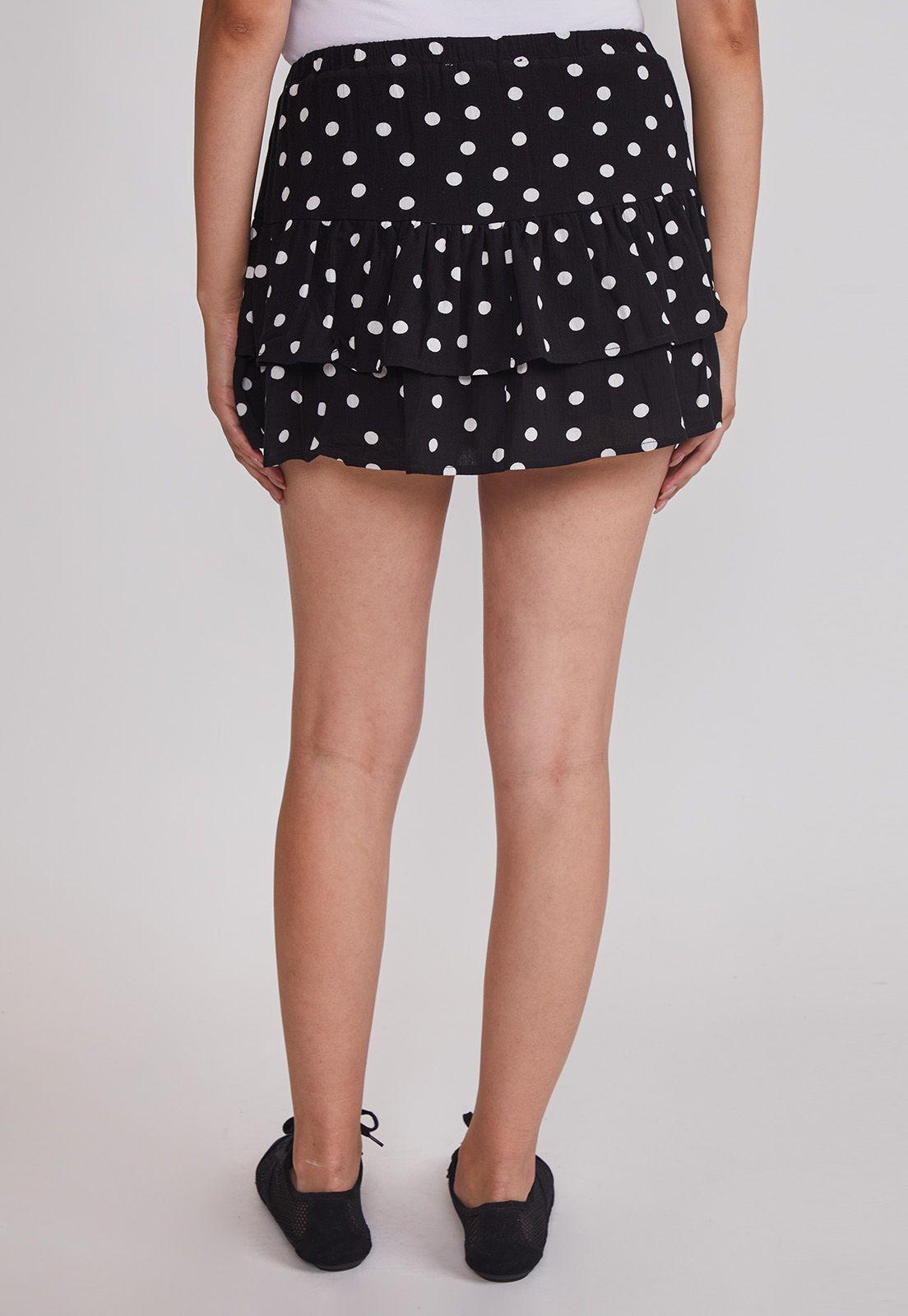 Falda Mujer Lunares Negro Sioux-2