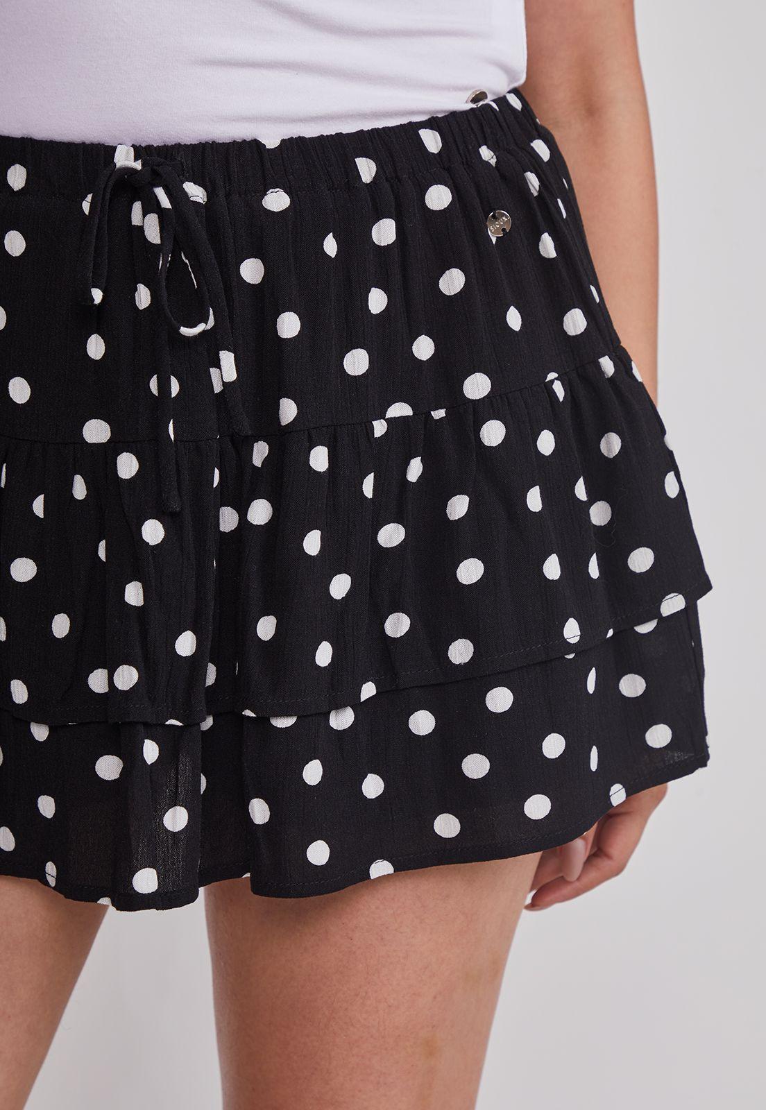 Falda Mujer Lunares Negro Sioux-3