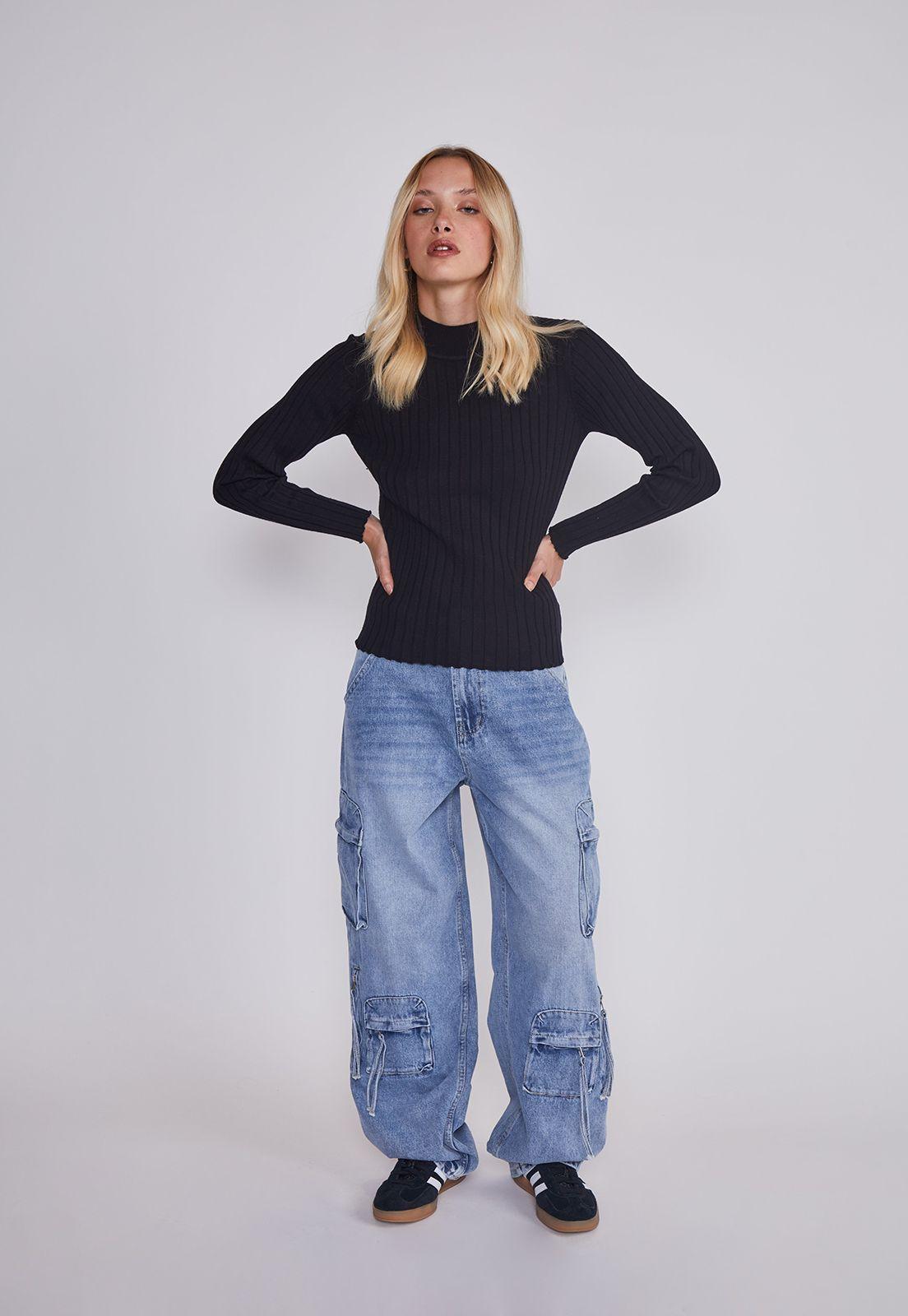 Sweater Mujer Canuton Negro Sioux-4