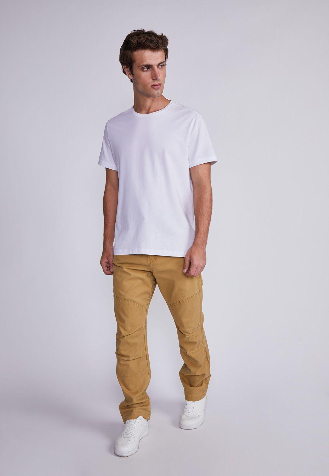 Pantalón Hombre Beige Elasticado Recto Sioux-3