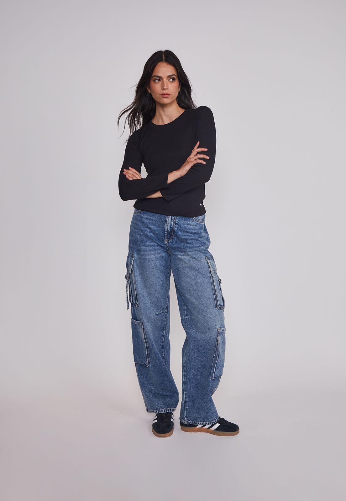 Camiseta Mujer Termica Negro Sioux-2