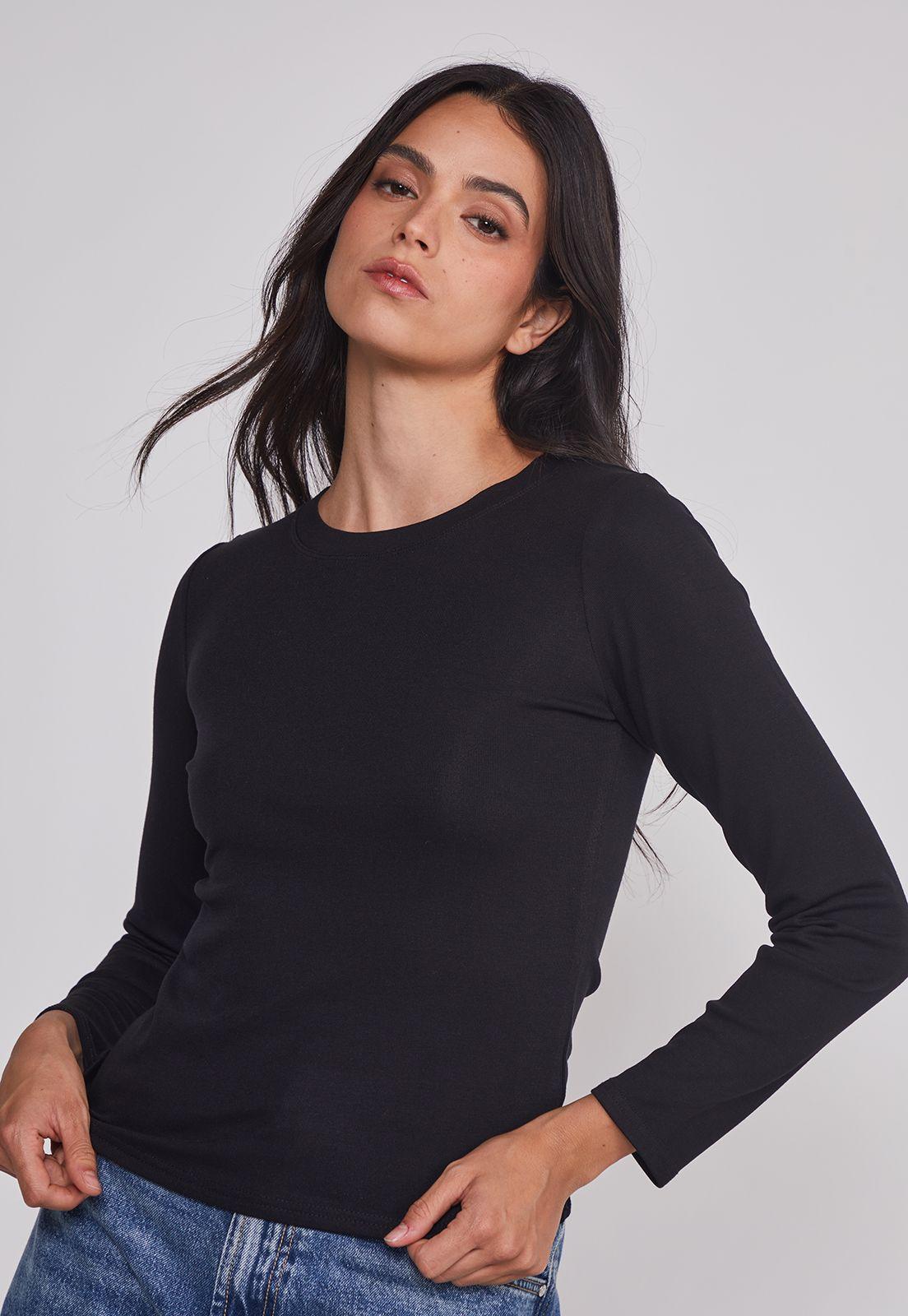 Camiseta Mujer Termica Negro Sioux-3