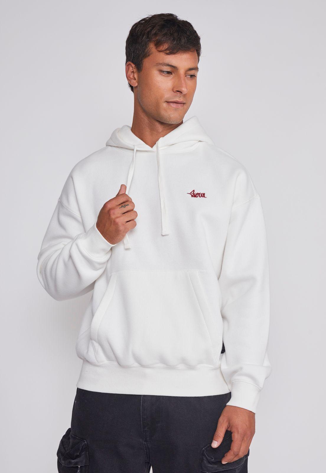 Polerón Hombre Basic Bordado Gorro Crudo Sioux-0