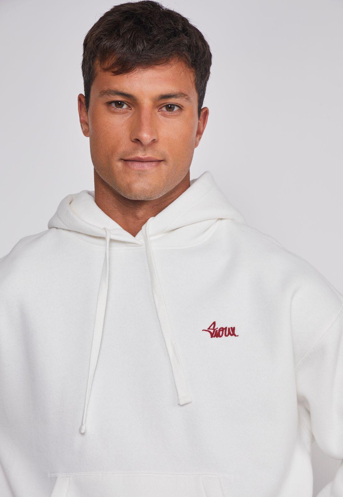 Polerón Hombre Basic Bordado Gorro Crudo Sioux-3