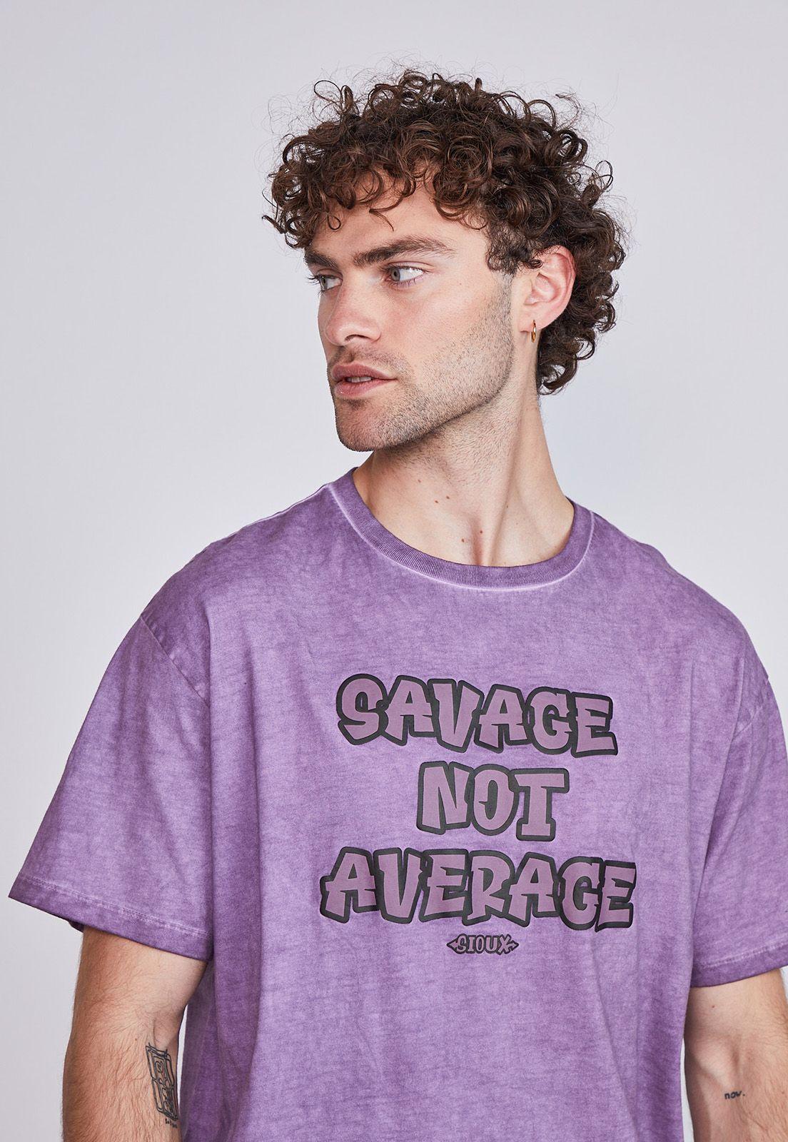Polera Hombre Grafiti Lila Sioux-1