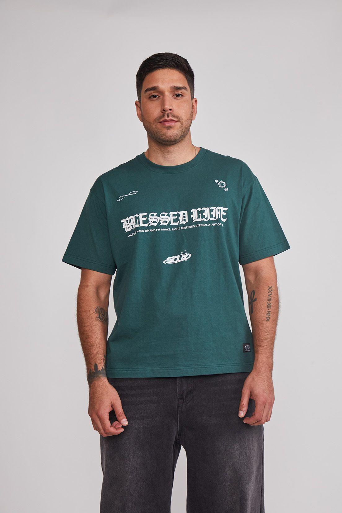 Polera Hombre Siete Verde Sioux-0