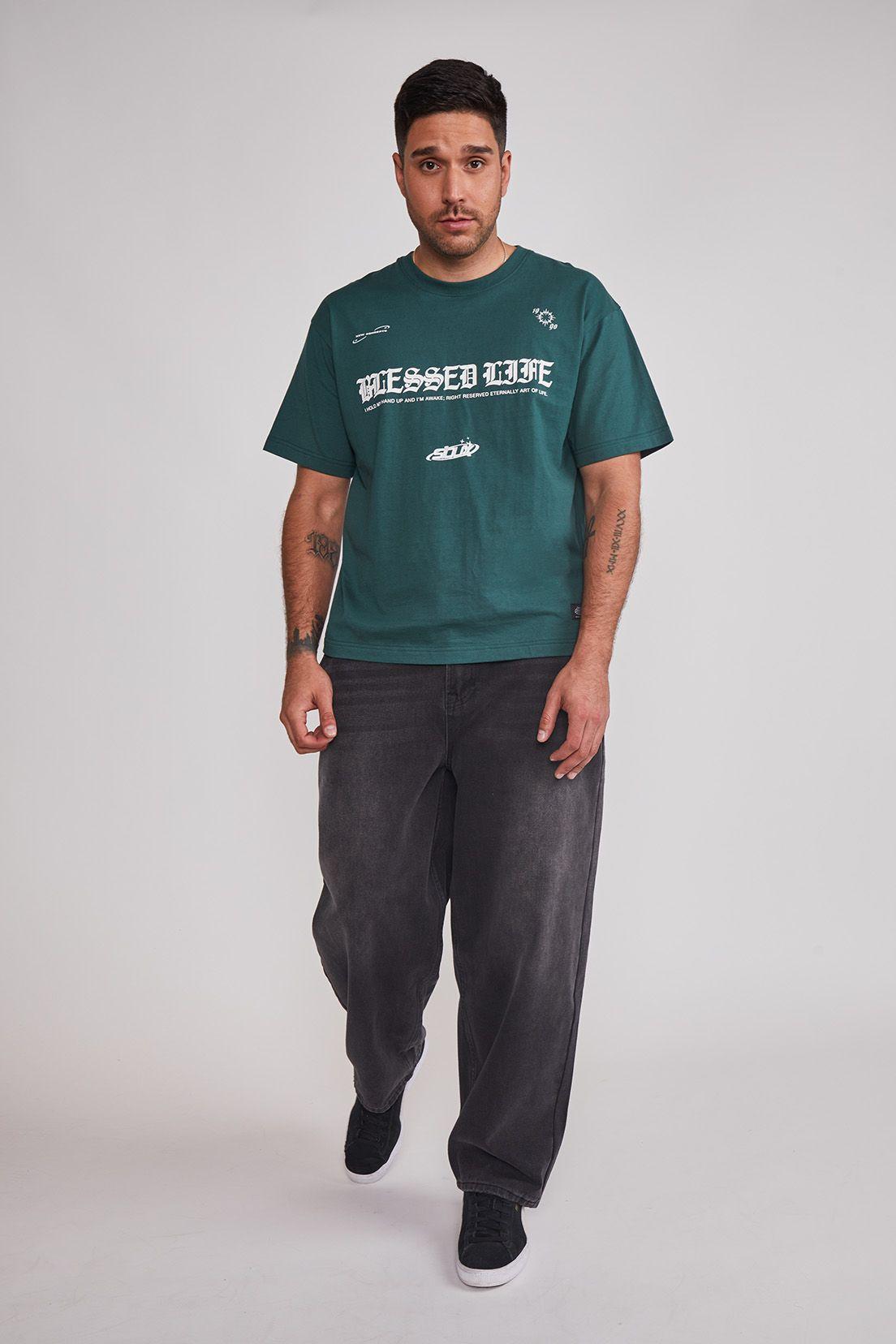 Polera Hombre Siete Verde Sioux-4