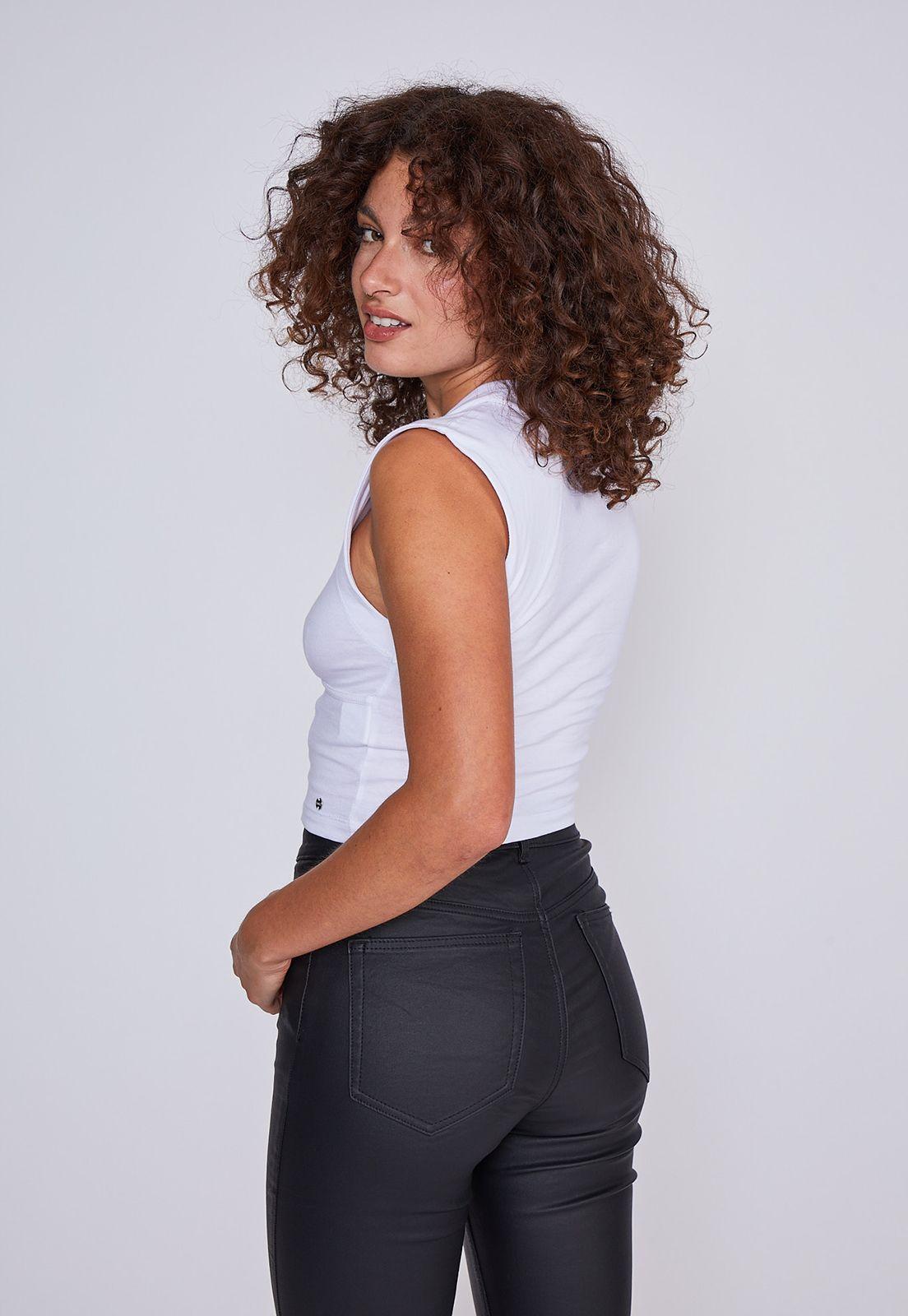 Polera Mujer Armada Parta Baja Blanco Sioux-2