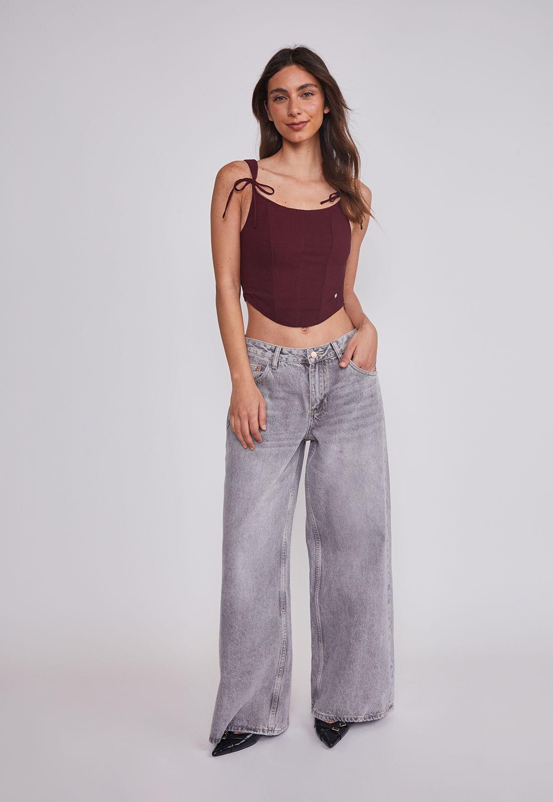 Peto Mujer Corset Estructura Burdeo Sioux-4