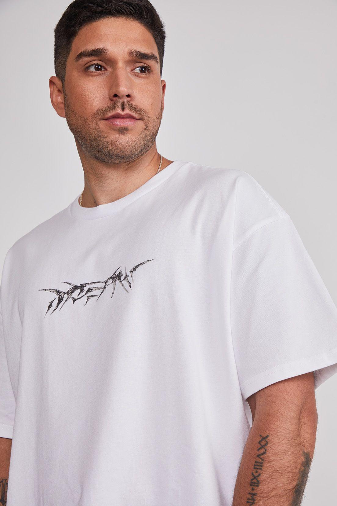 Polera Hombre Oversize Death Blanco Sioux-1