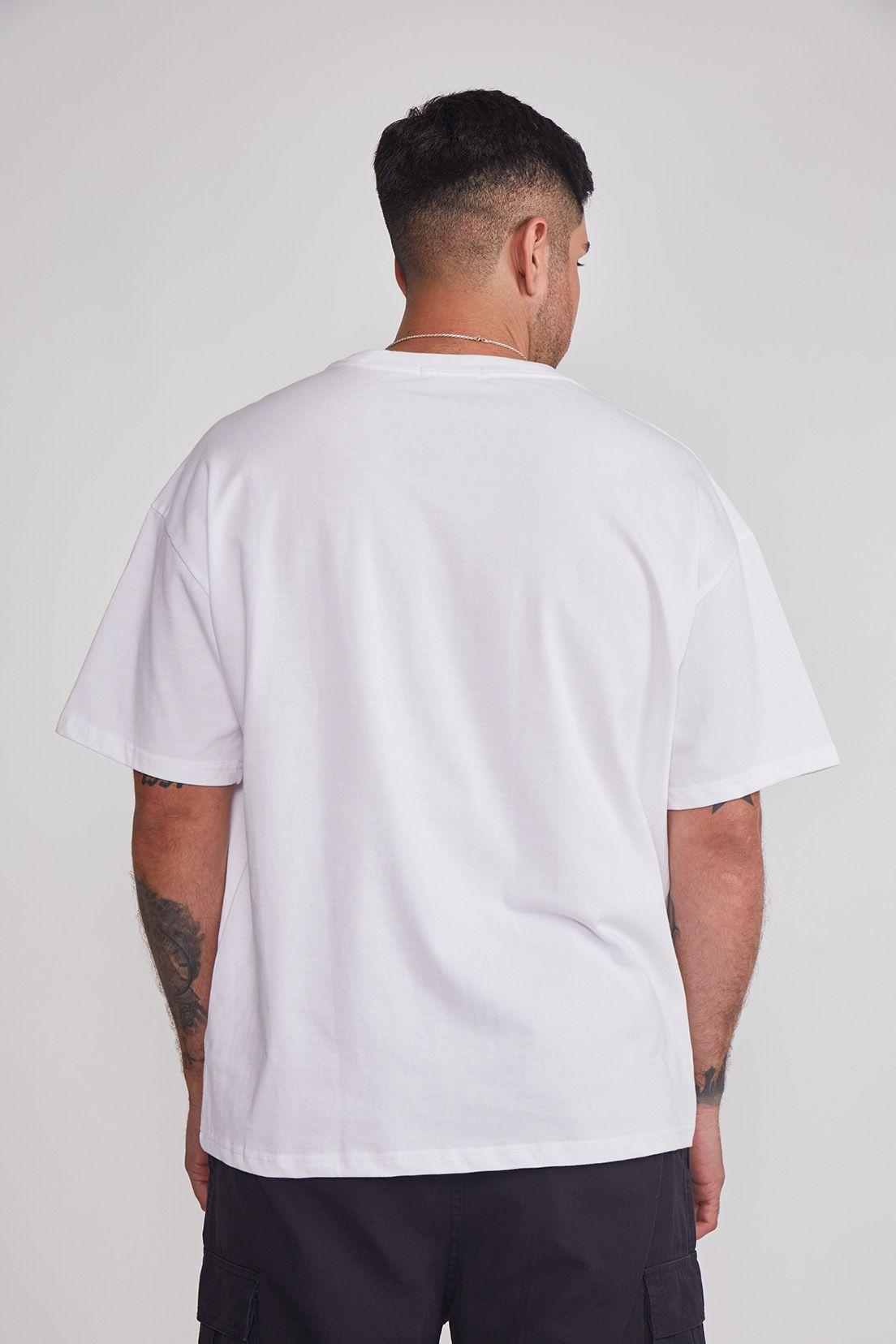 Polera Hombre Oversize Death Blanco Sioux-2