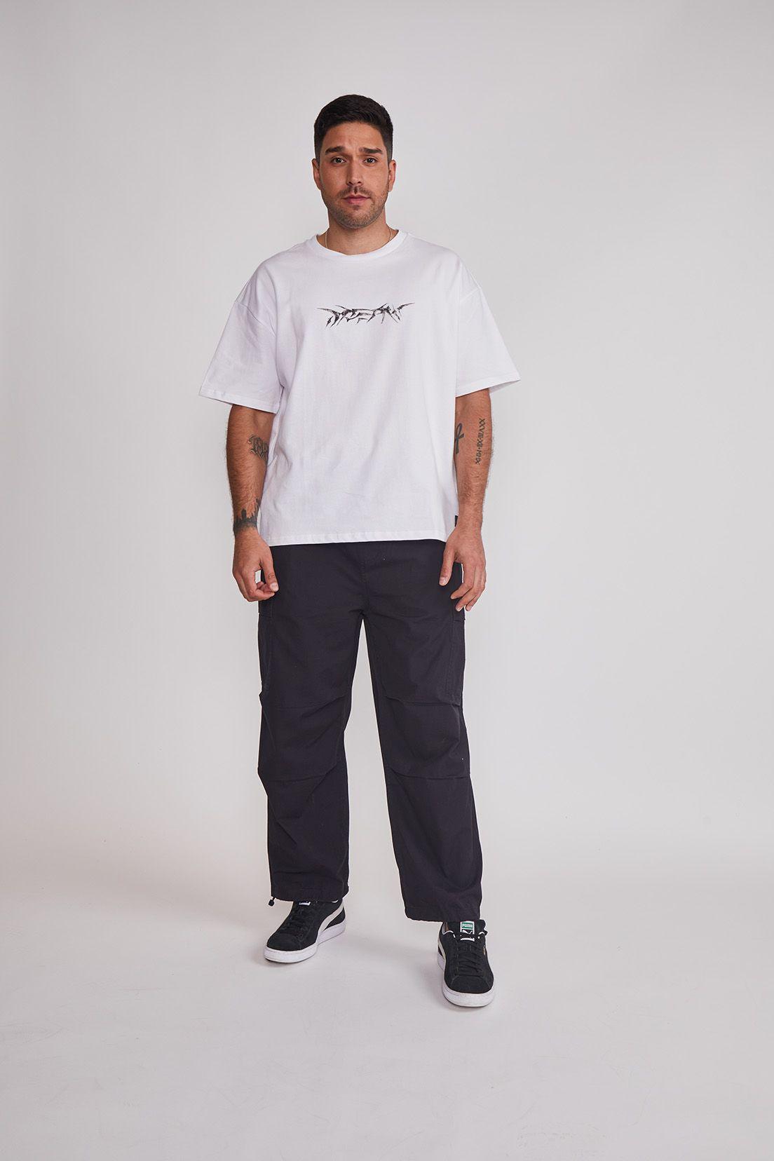 Polera Hombre Oversize Death Blanco Sioux-4