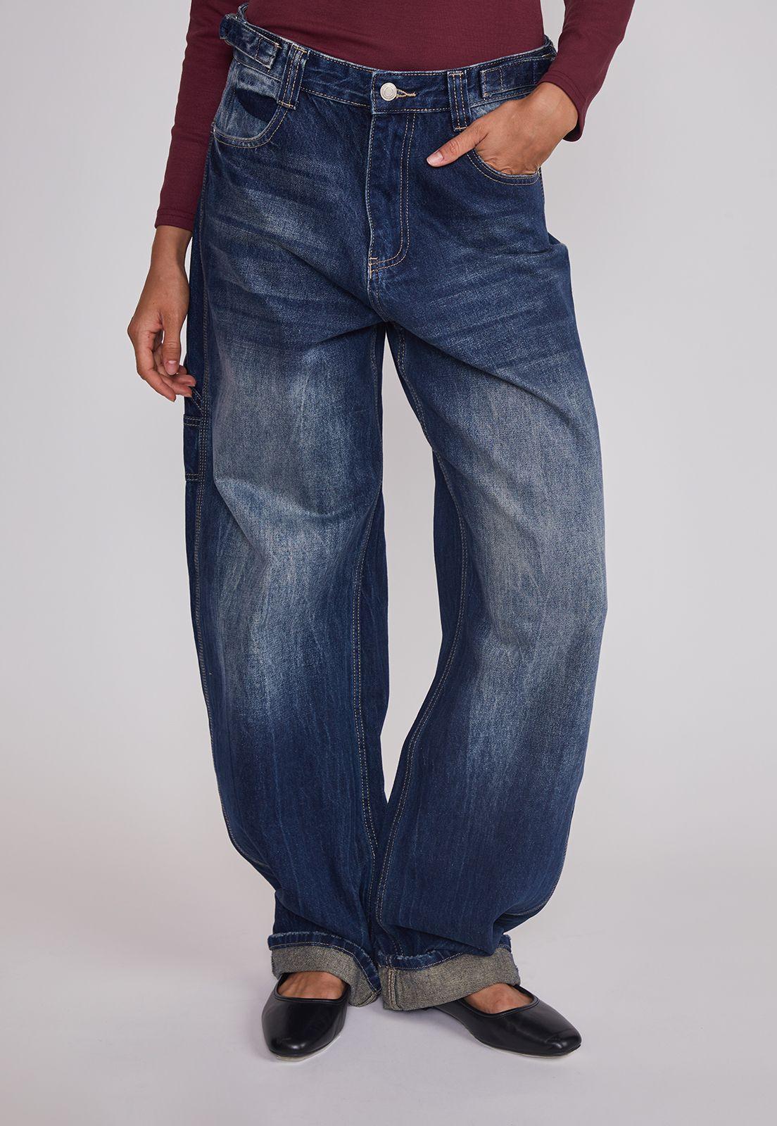 Jeans Mujer Balloon Carpenter Azul Sioux-3