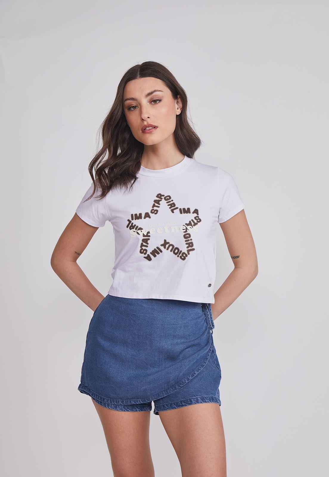 Polera Mujer Star Blanco Sioux-0
