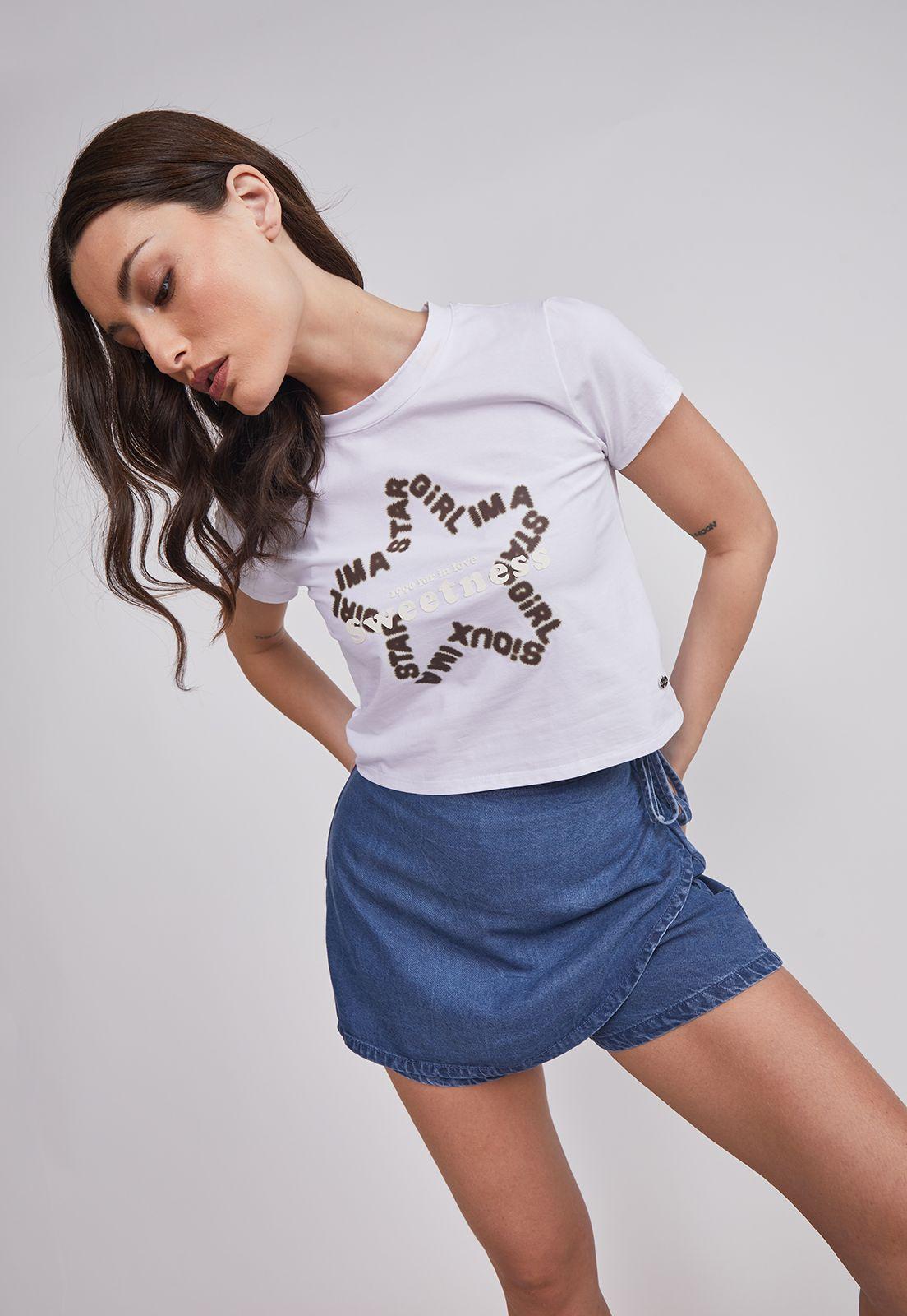 Polera Mujer Star Blanco Sioux-1