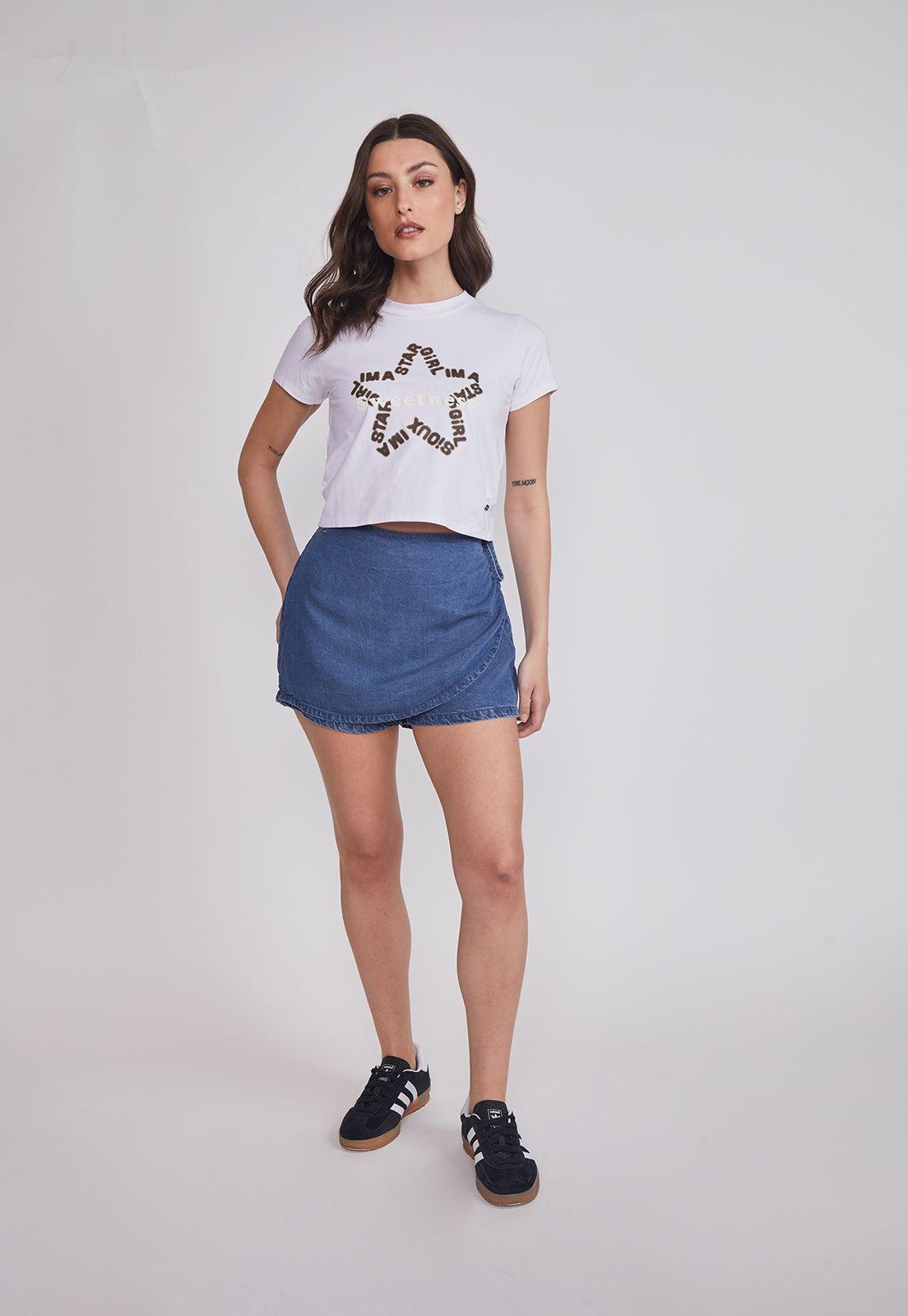 Polera Mujer Star Blanco Sioux-4