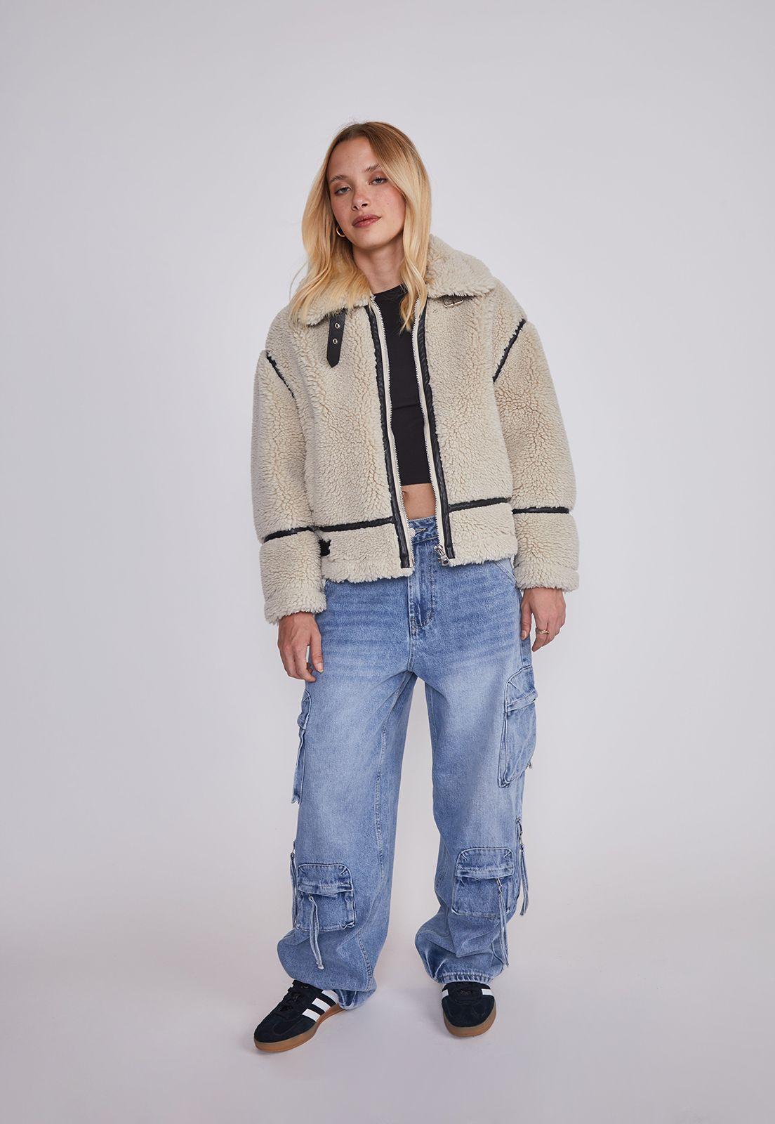 Chaqueta Mujer Efecto Piel Crudo Sioux-4