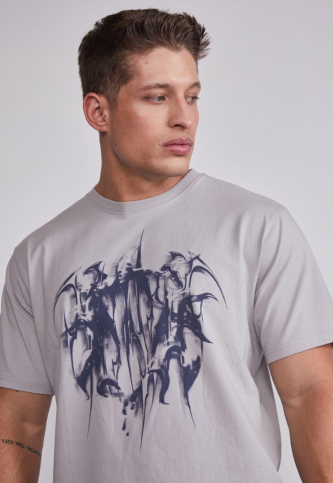 Polera Hombre Death Print Gris Sioux-2