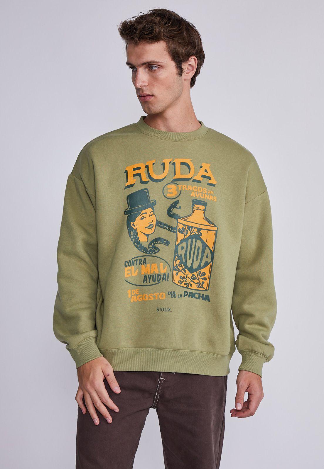 Polerón Hombre Verde Ruda Sioux-0