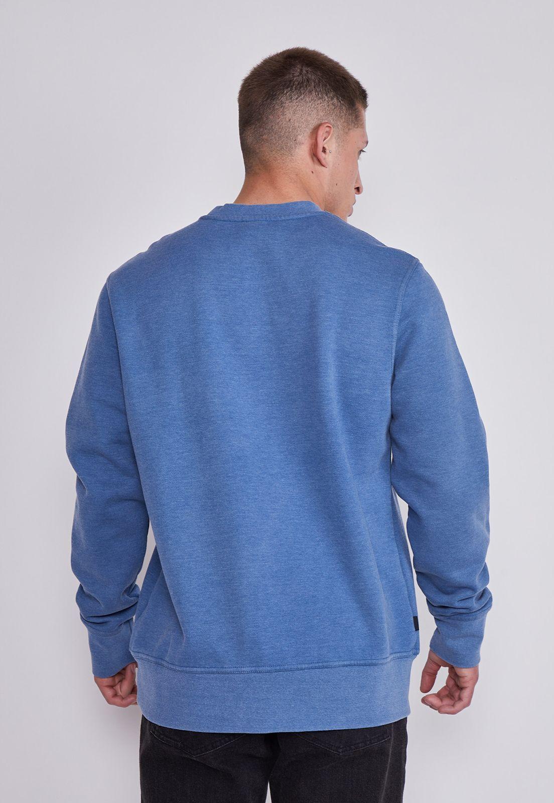 Polerón Hombre Azul Cuello Redondo Lavado Sioux-3