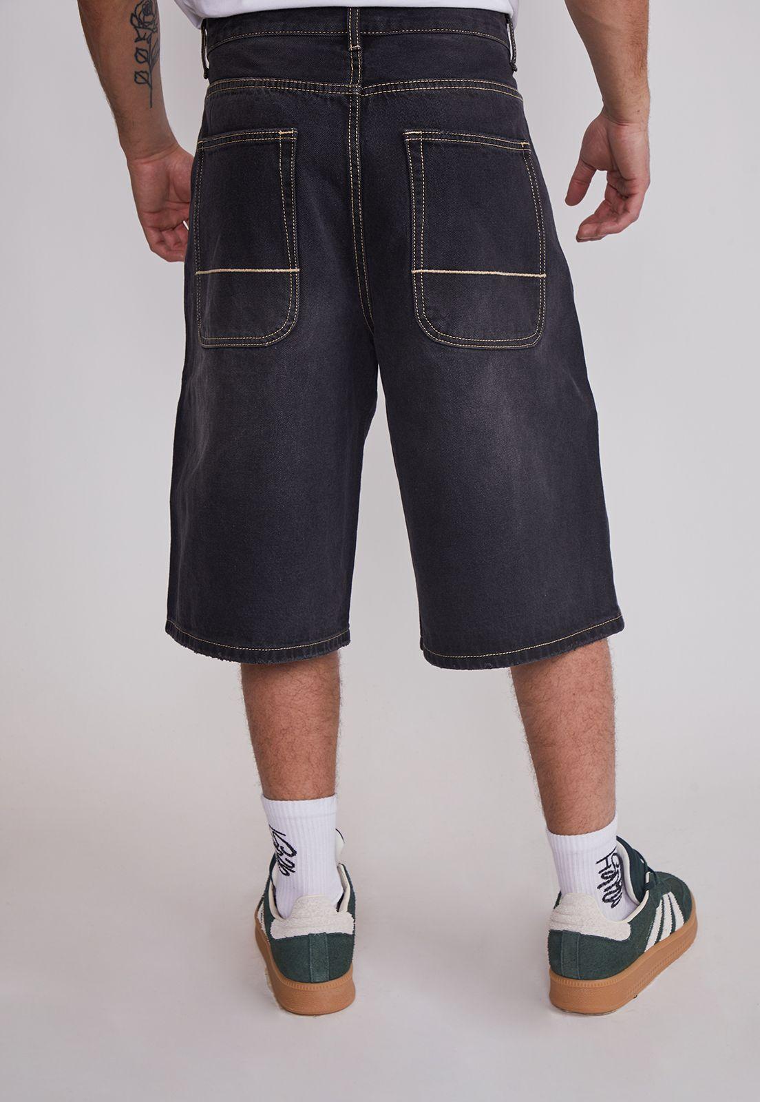 Bermuda Hombre Skate Negro Sioux-3