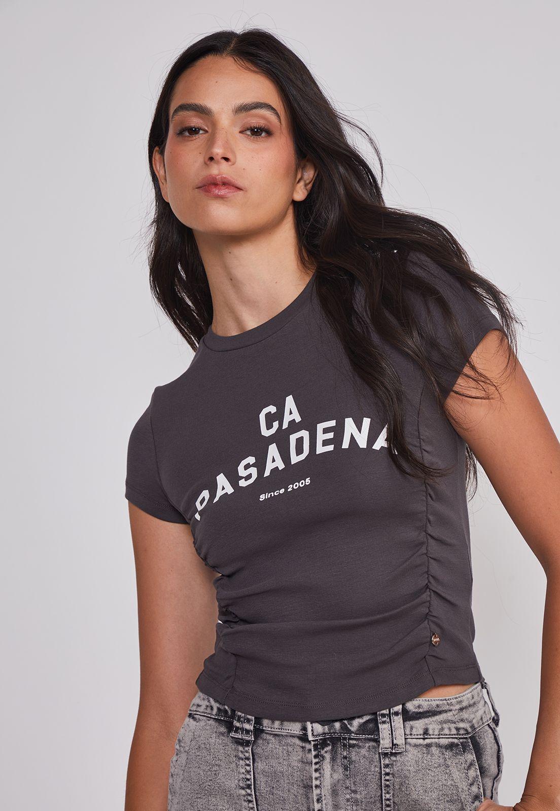 Polera Mujer Recogidos Laterales Acero Sioux-3