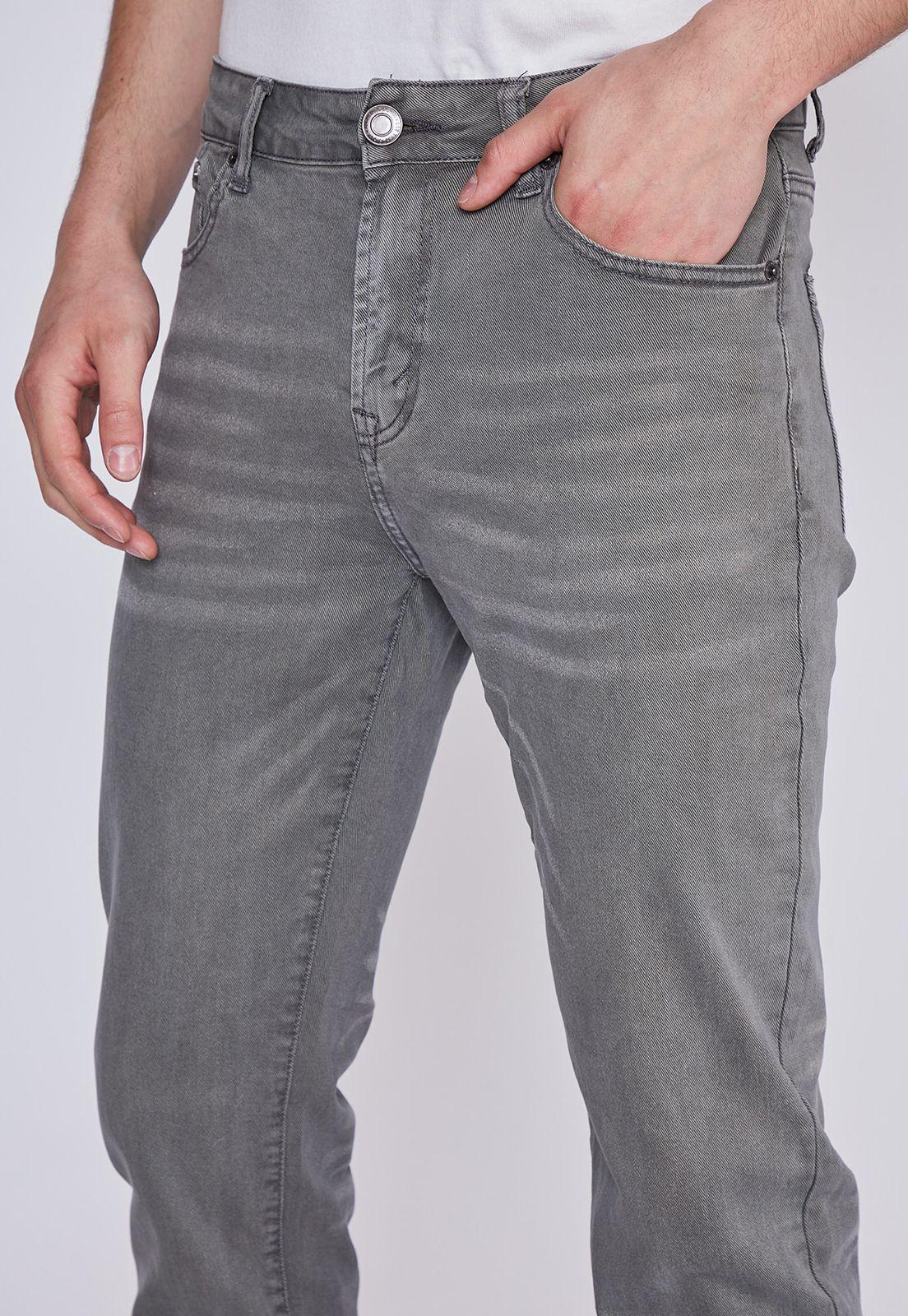 Jeans Hombre Slim Pata Ancha Gris Sioux-1