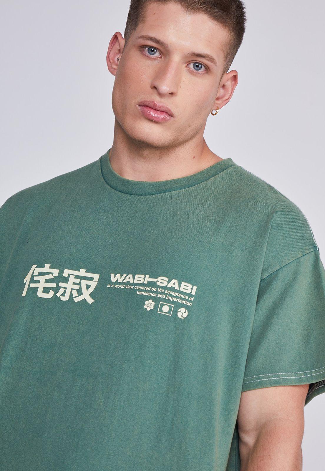Polera Hombre Verde Lavada Oriental Sioux-1
