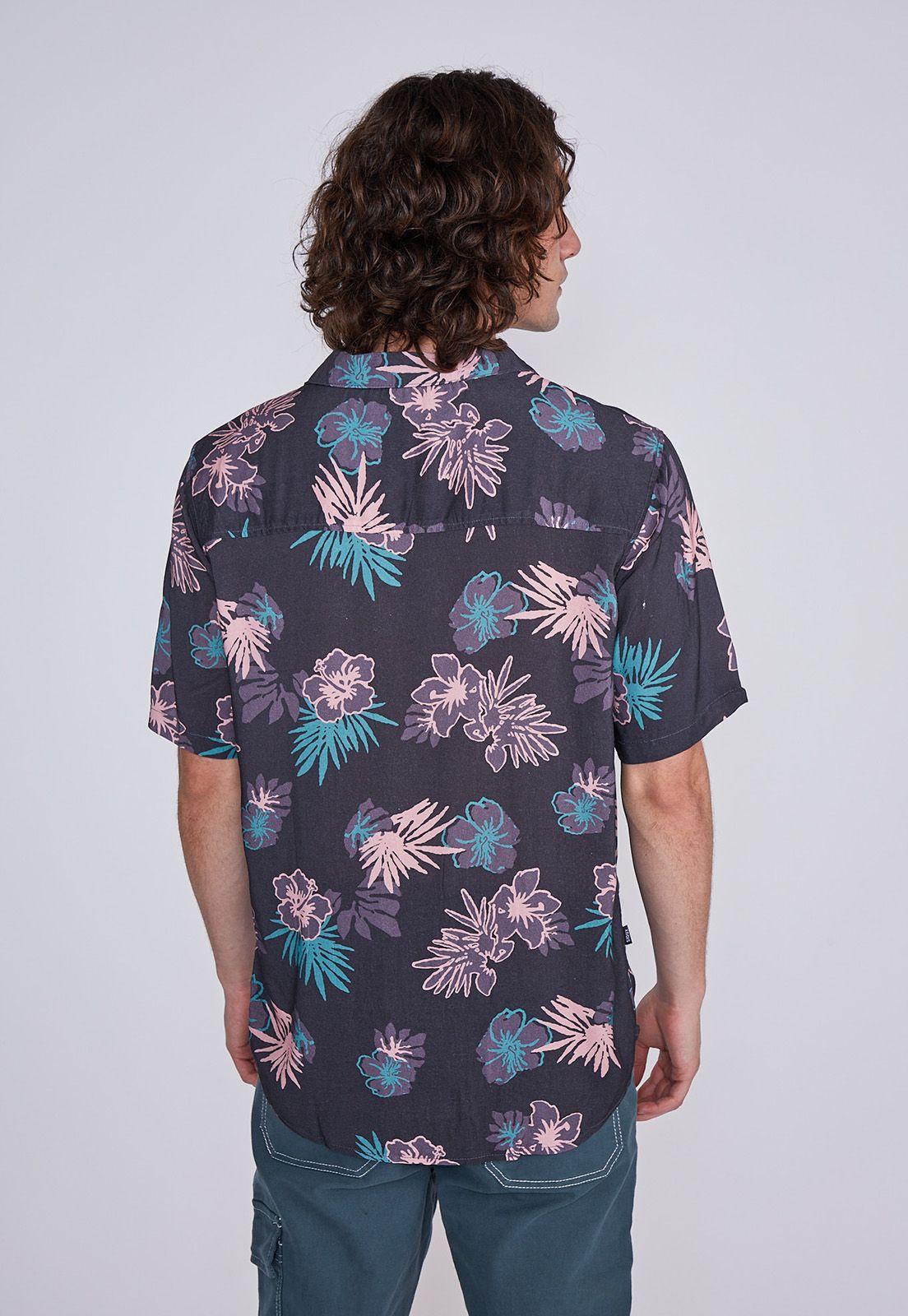 Camisa Hombre Flores Azul Sioux-3