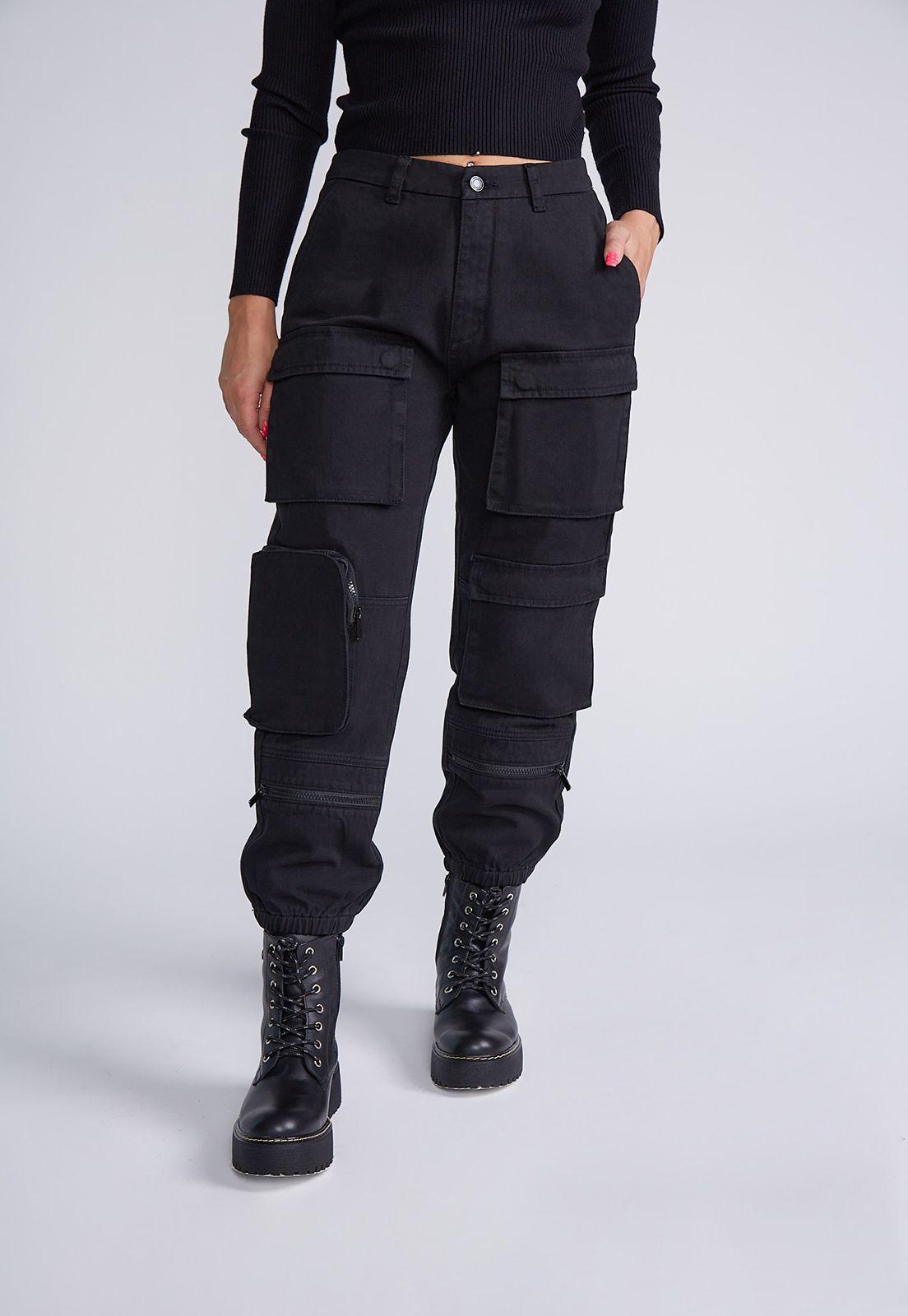 Pantalón Full Cargo Negro Sioux-0