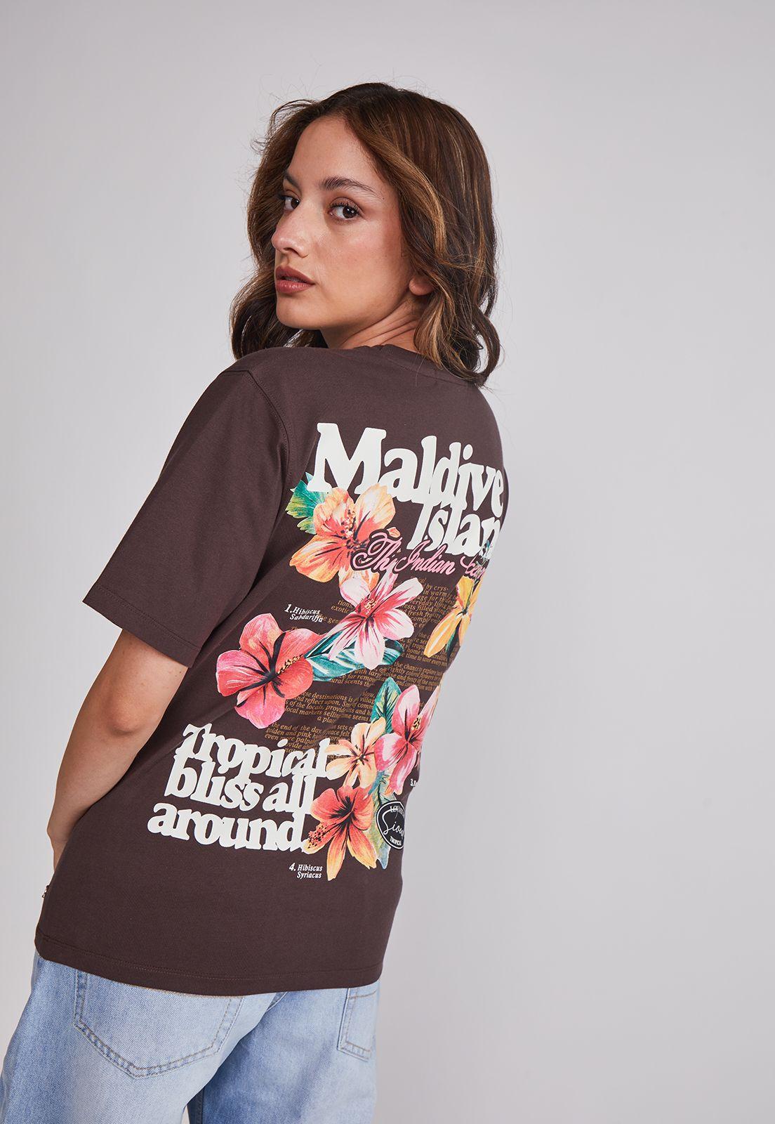 Polera Mujer Oversize Est Trend Café Sioux-4