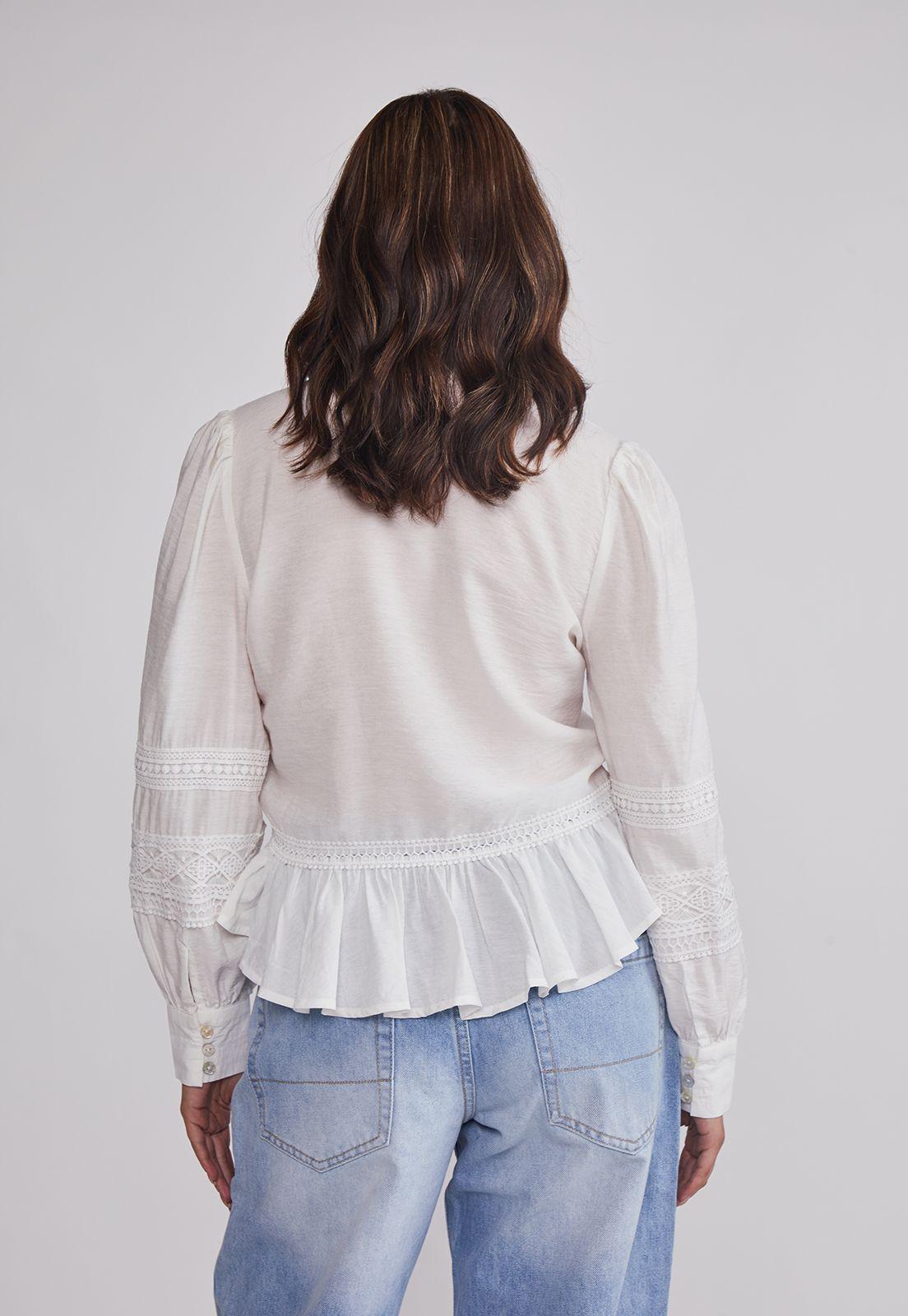 Blusa Mujer Romántica Boho Blanco Sioux-2