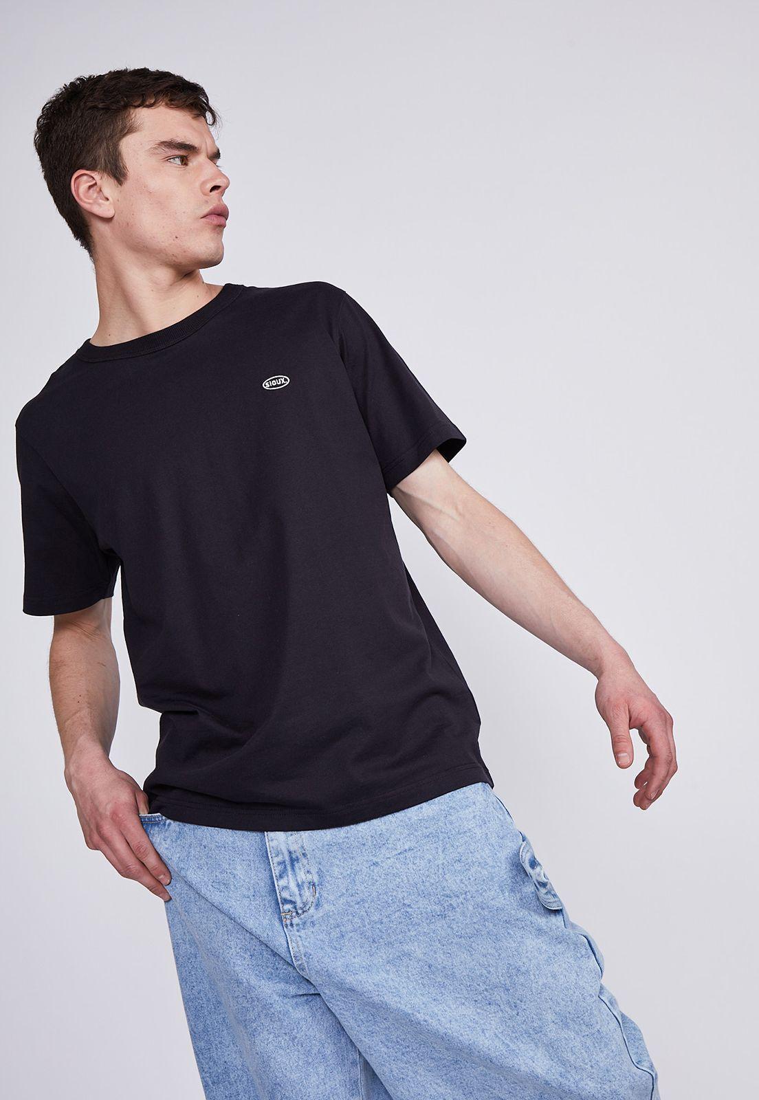 Polera Hombre Negro Basica Sioux-4