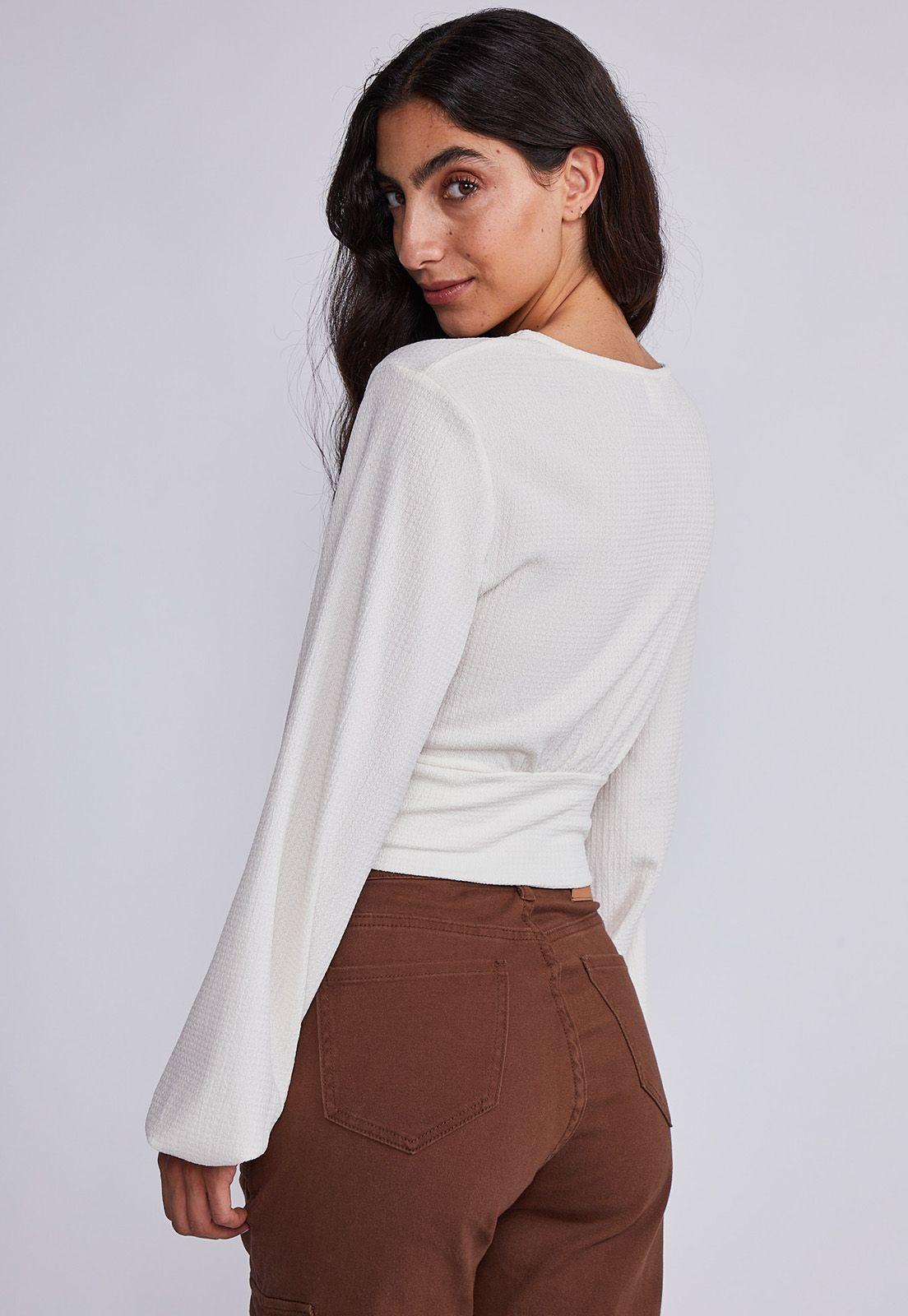 Blusa Mujer Crudo Punto Elasticado Sioux-2