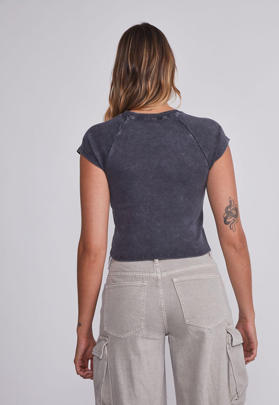 Polera Mujer Gris Recogido Frontal Sioux-3