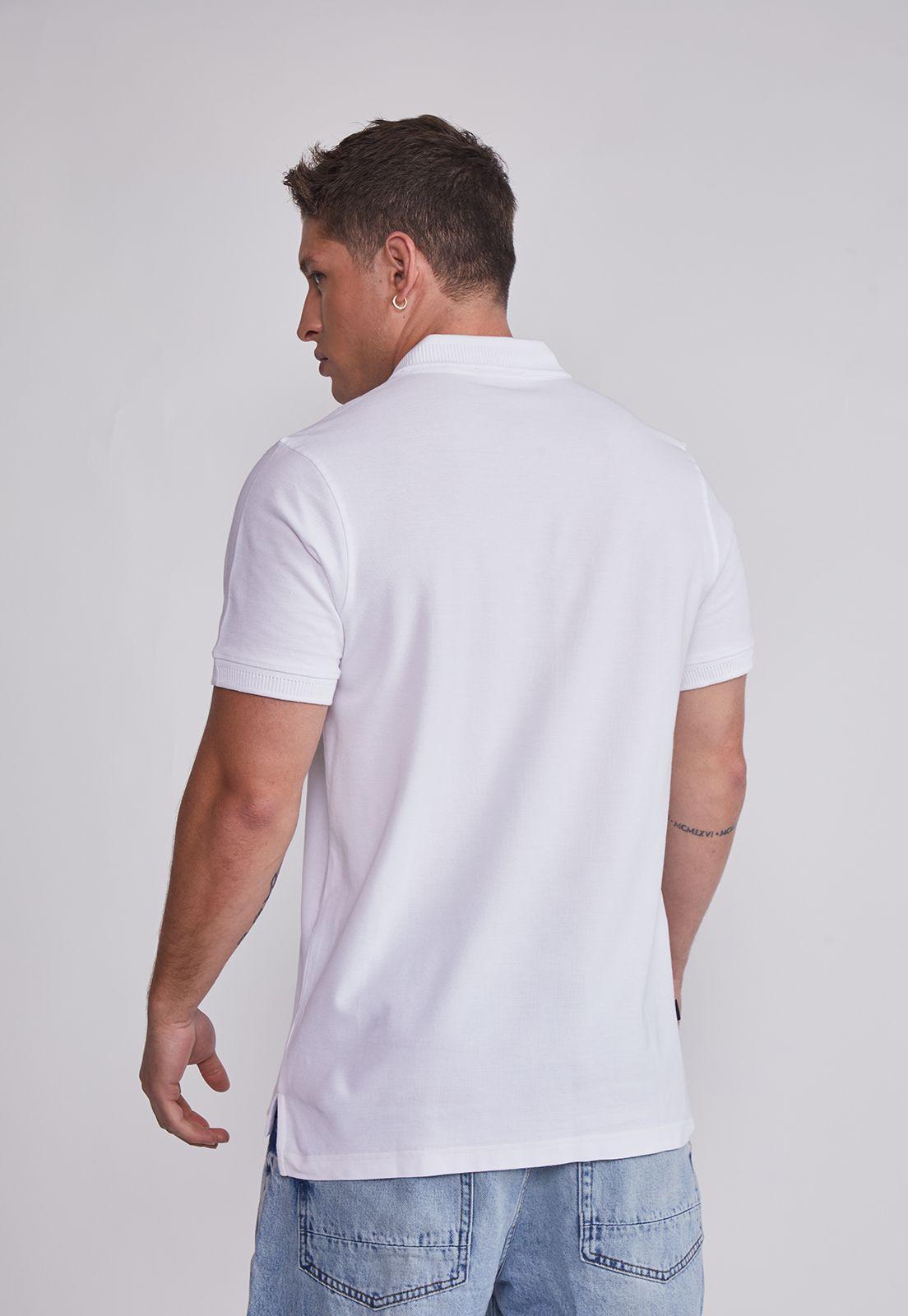 Polera Hombre Piqué Blanco Sioux-3