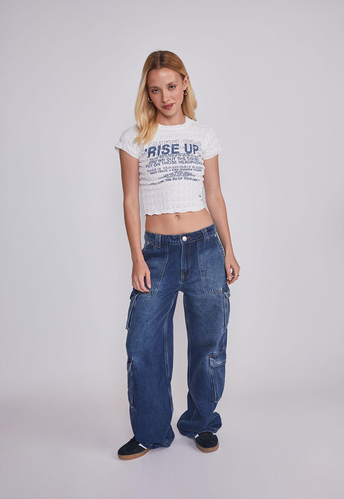 Polera Mujer Texturada Blanco Sioux-4