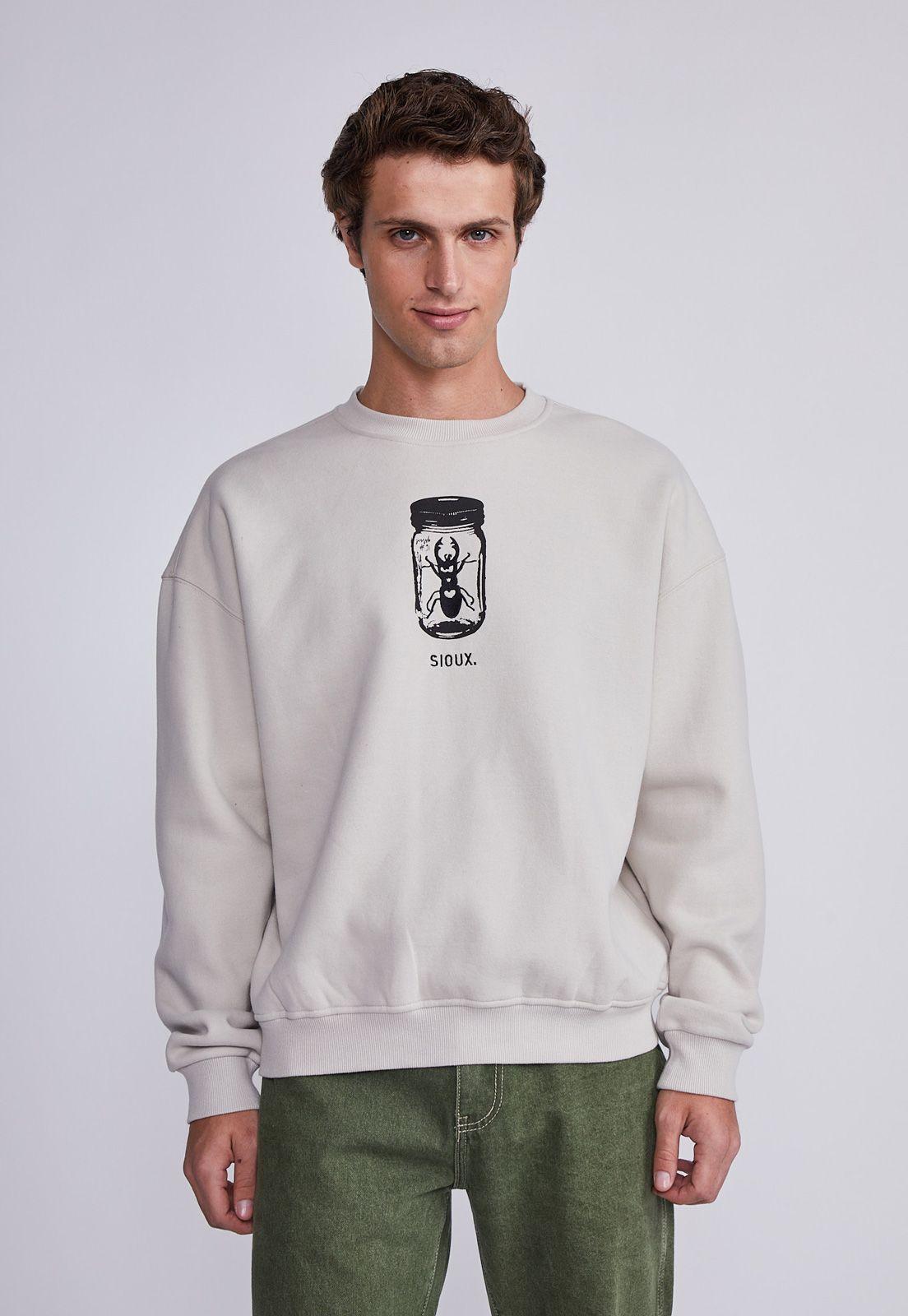 Polerón Hombre Crudo Insectos Sioux-0