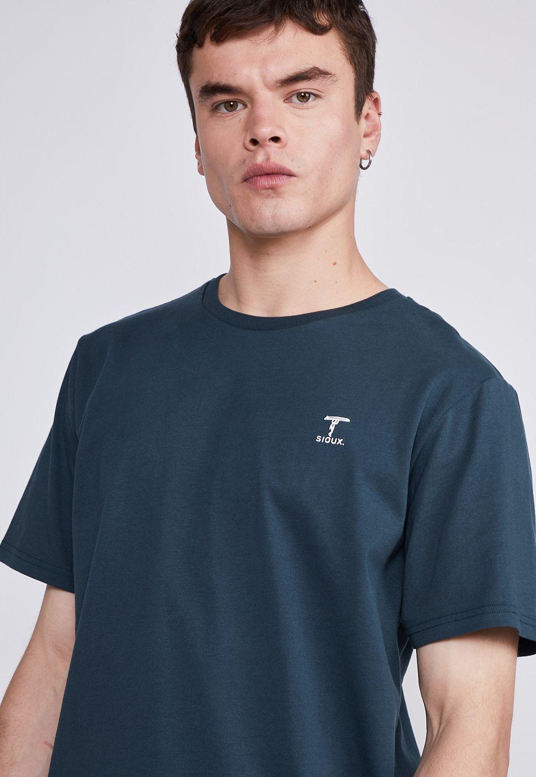 Polera Hombre Verde Bordado Sioux-1