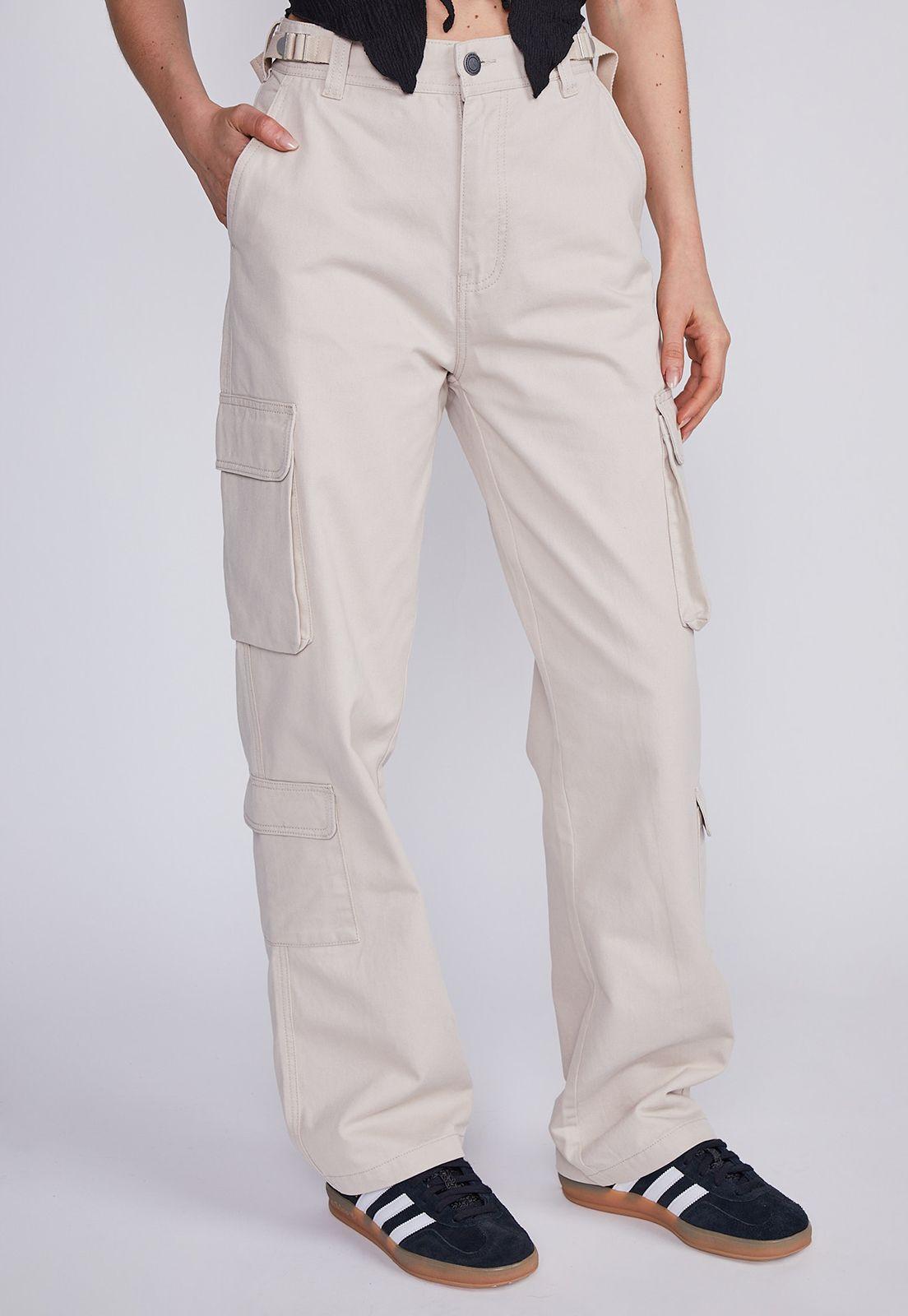 Pantalón Mujer Beige Carde Wide Sioux-0