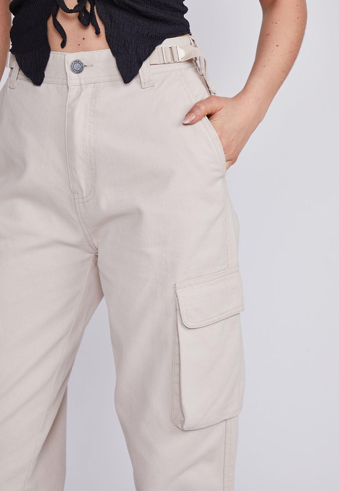 Pantalón Mujer Beige Carde Wide Sioux-1