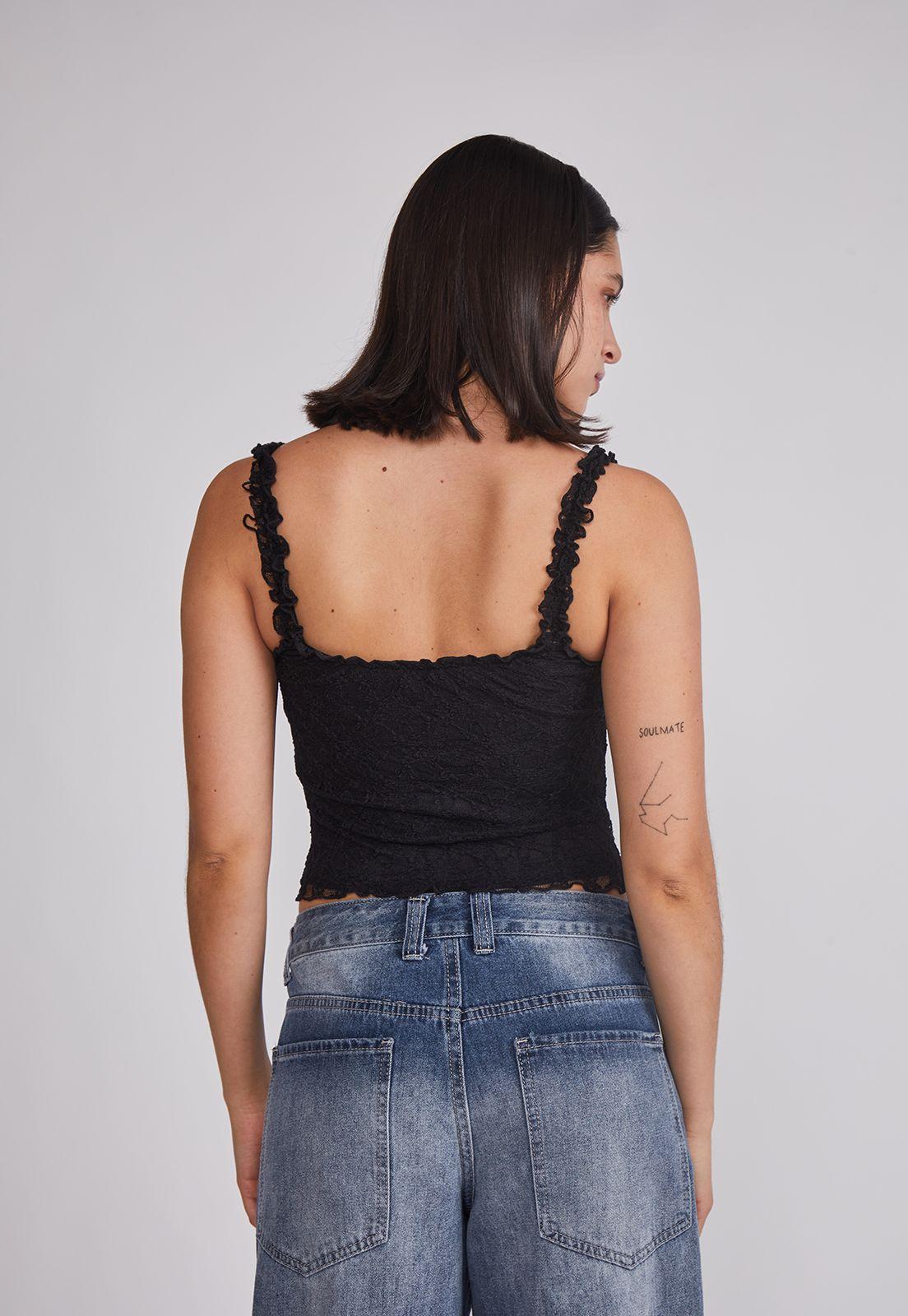 Peto Mujer Tipo Corset Negro Sioux-3