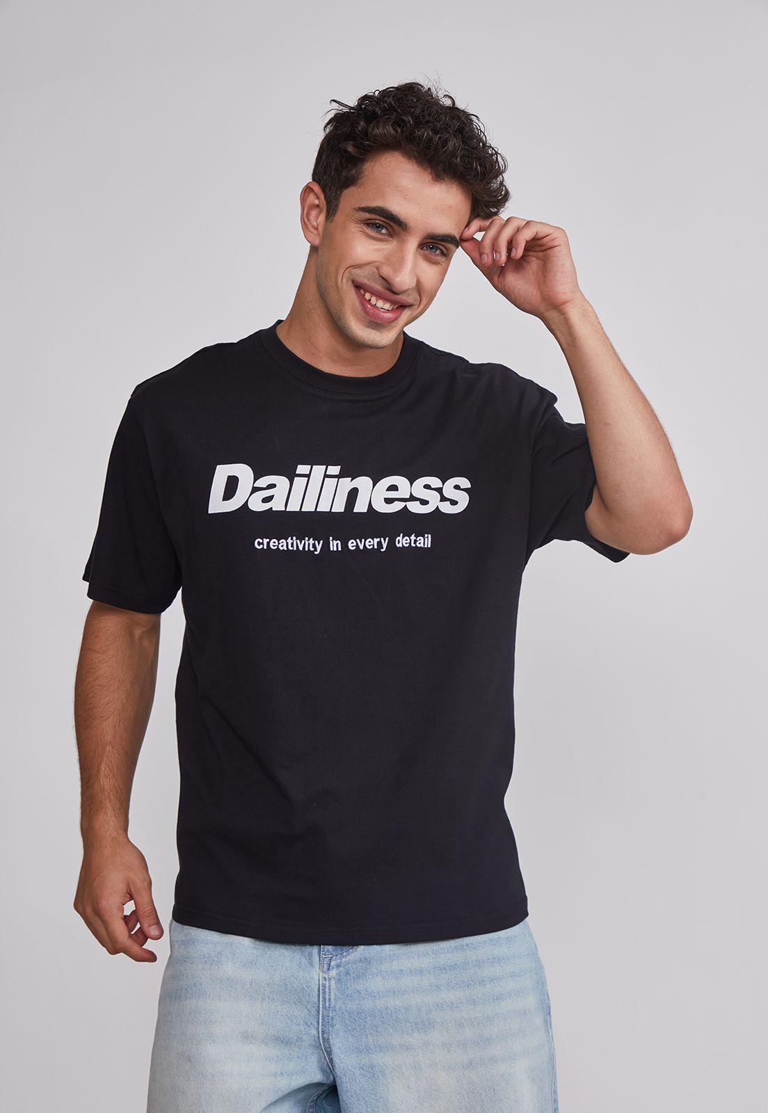 Polera Hombre Relaxed Carretas Negro Sioux-0